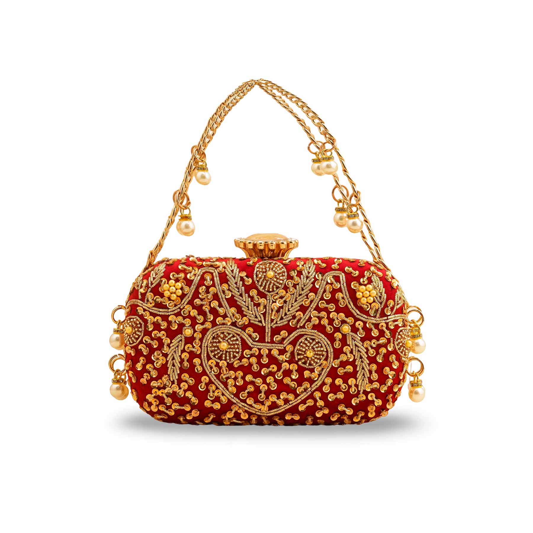 Maroon Fancy Clutch P15398 - Image 2
