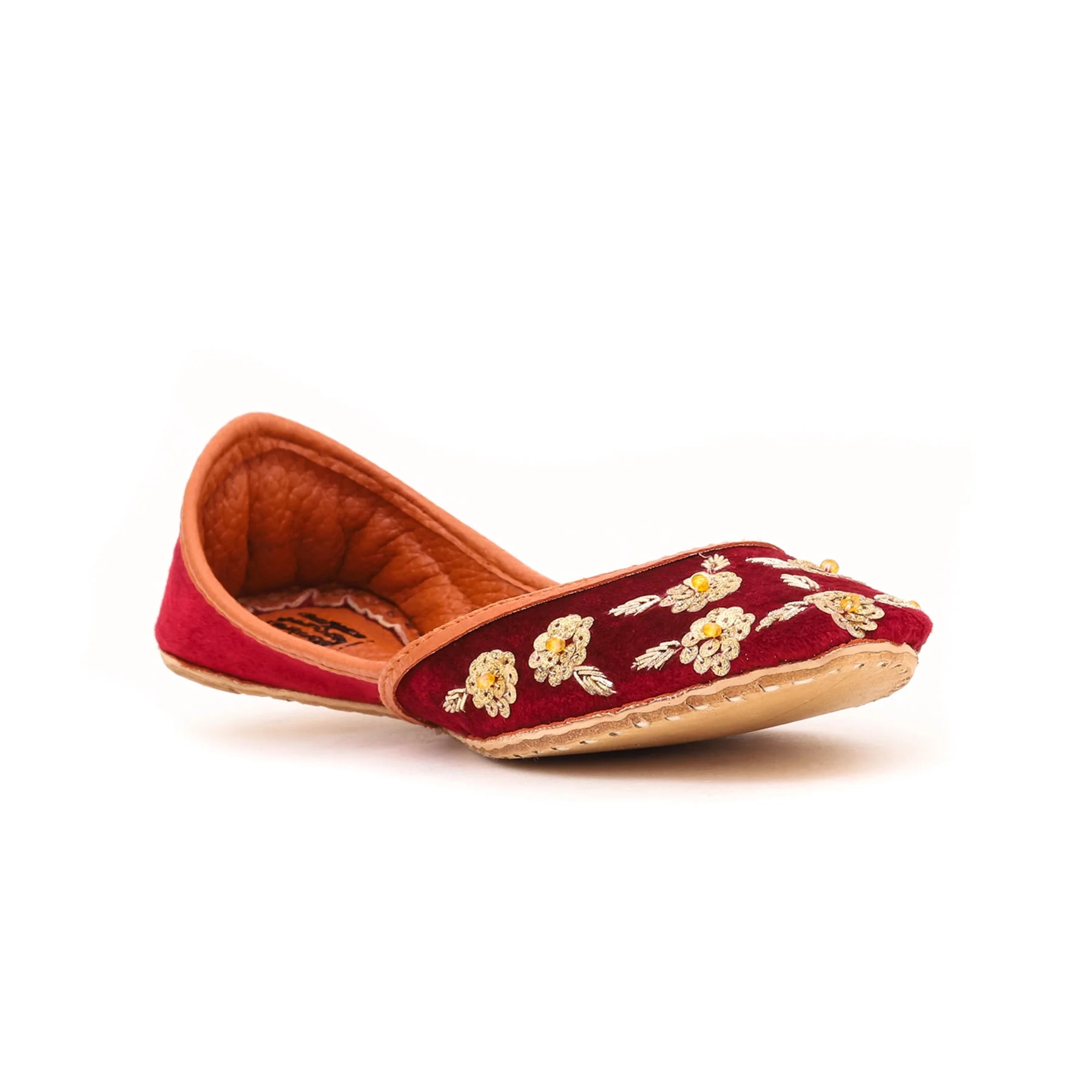 Maroon Fancy Khussa EC8296 - Image 2
