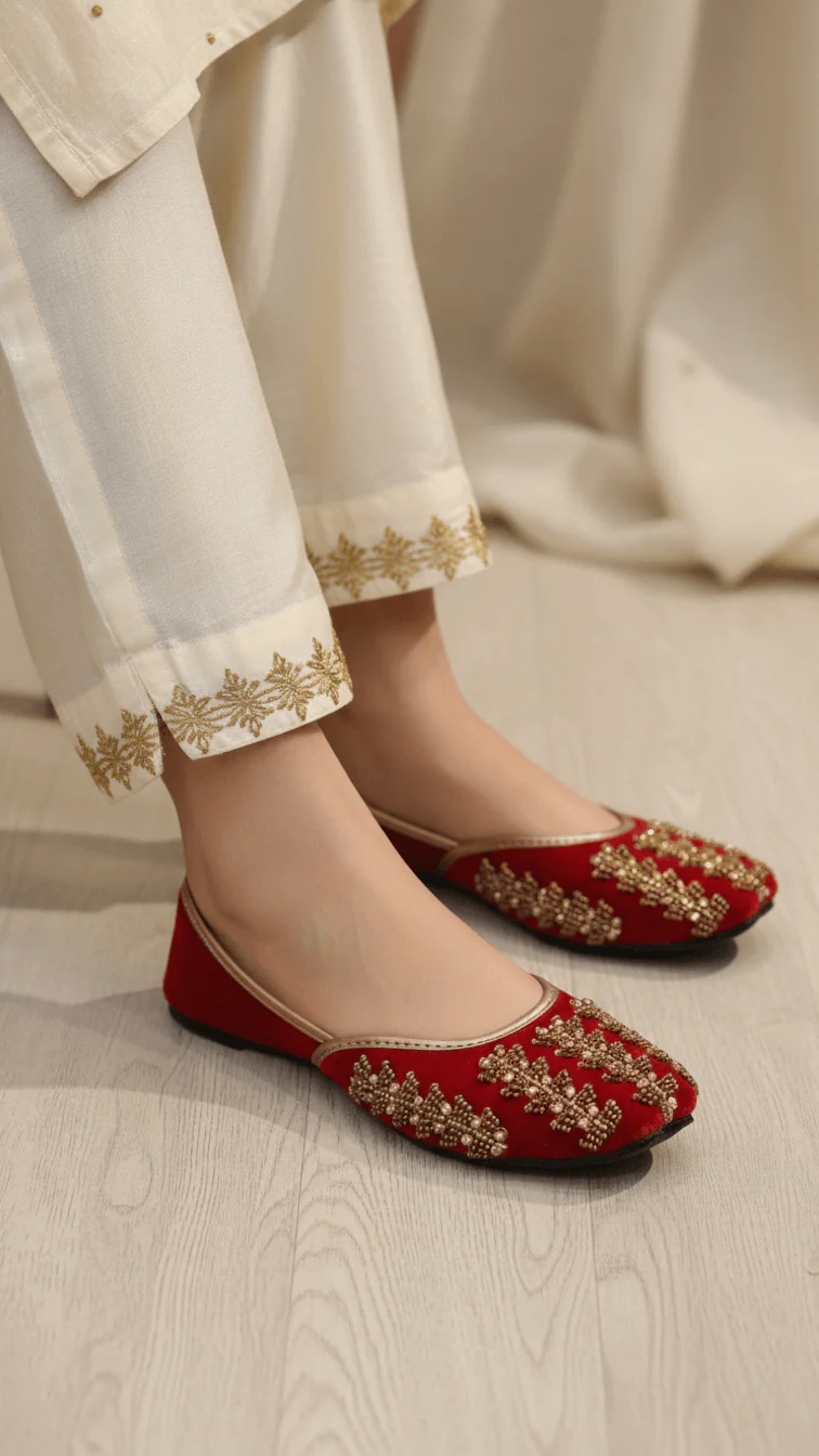 Maroon Fancy Khussa EC8469