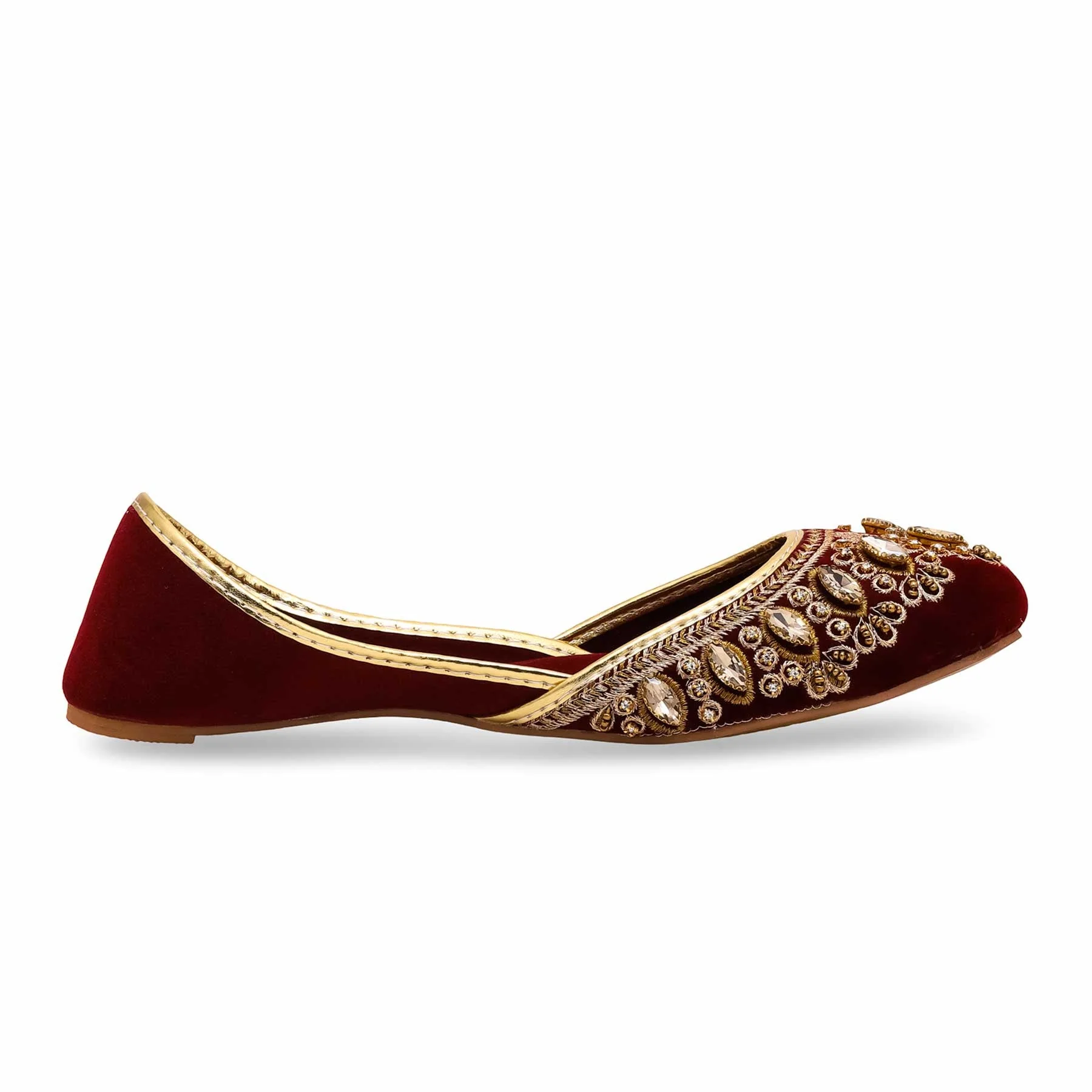 Maroon Fancy Khussa EC8513 - Image 2