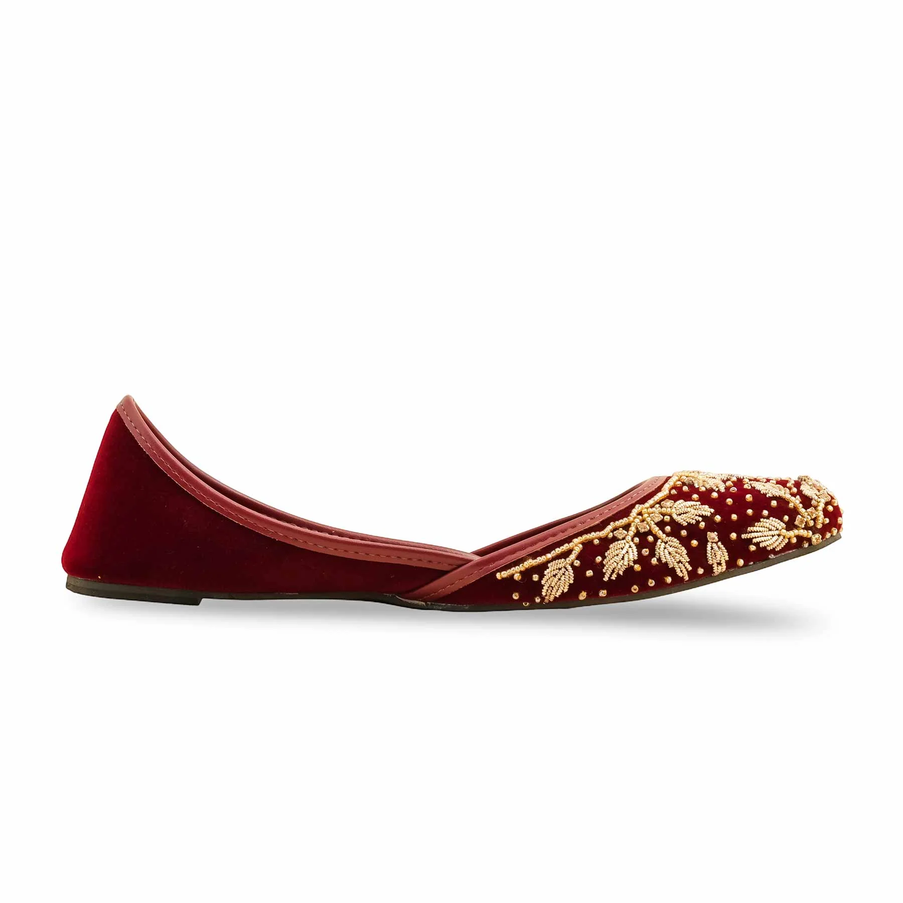 Maroon Fancy Khussa EC8565 - Image 2