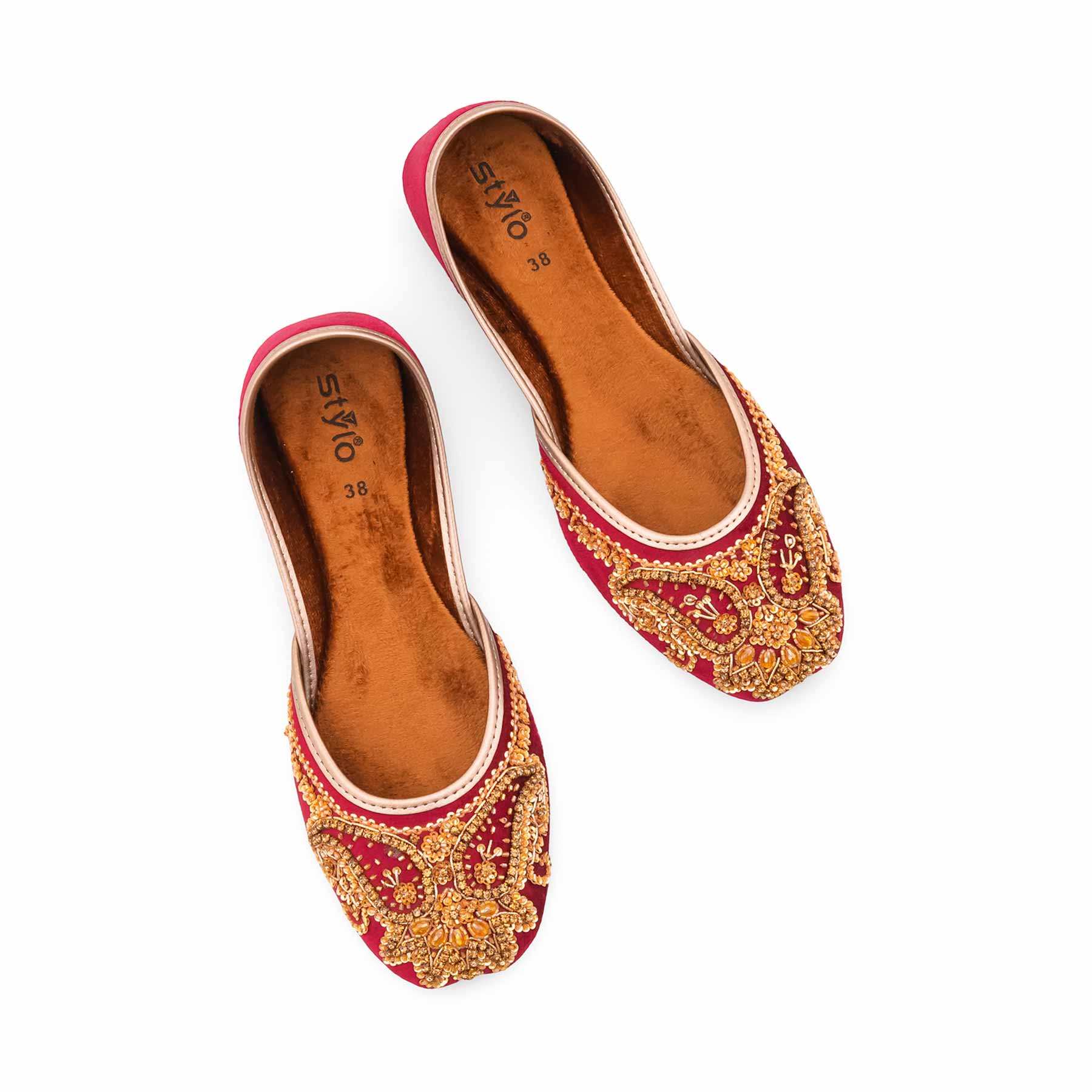 Maroon Fancy Khussa For Ladies EC8604 - Image 6