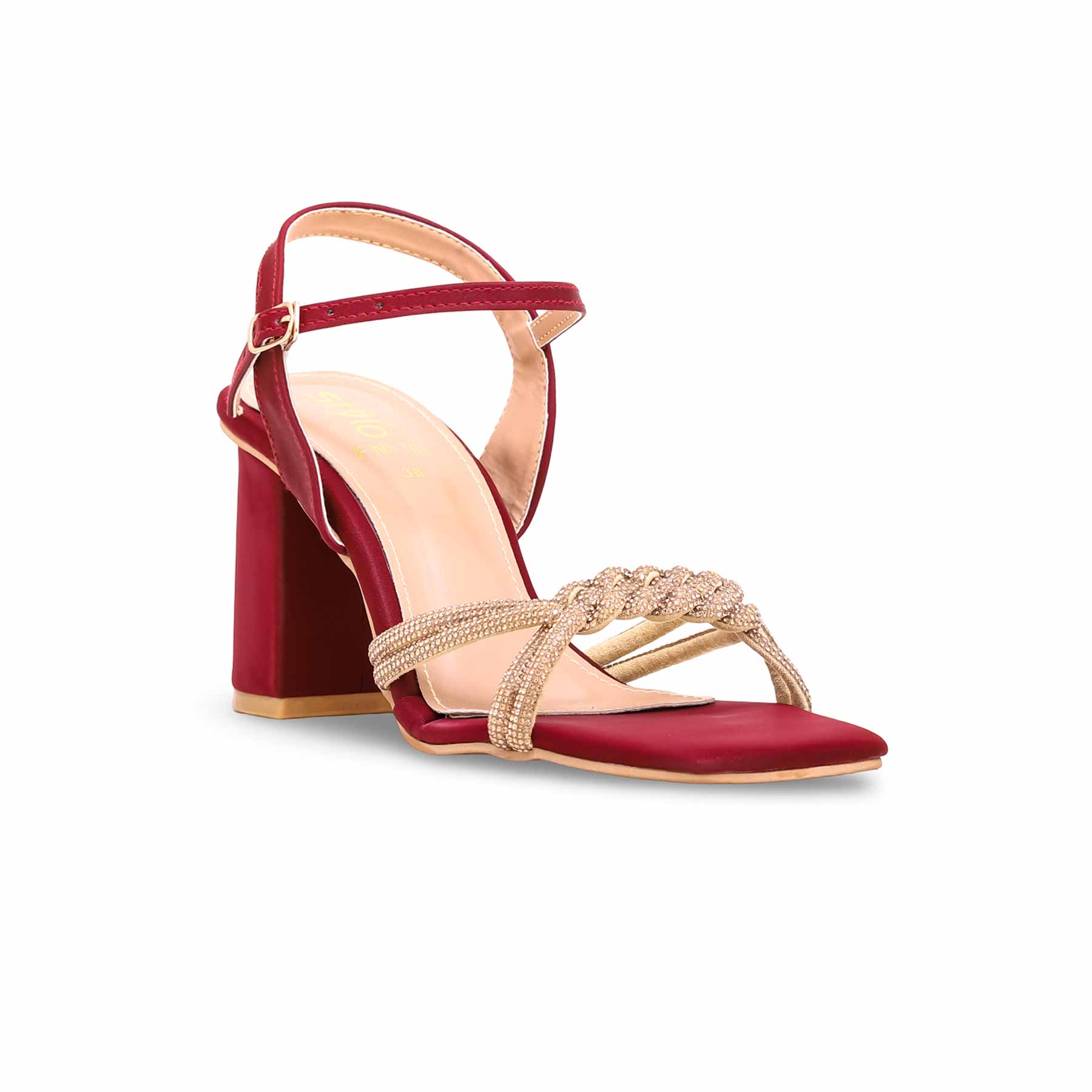 Maroon Fancy Sandal FN5309 - Image 2