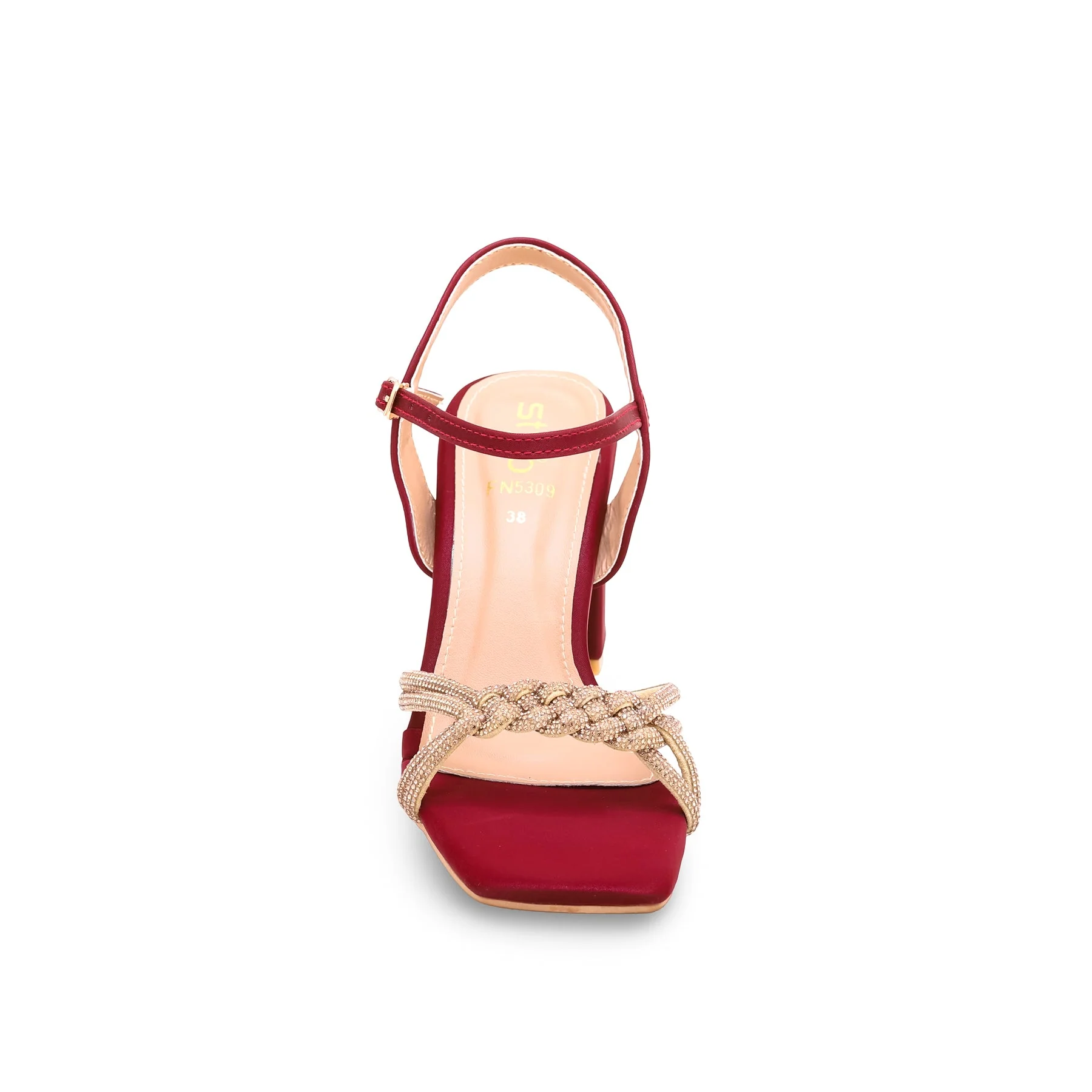 Maroon Fancy Sandal FN5309 - Image 3