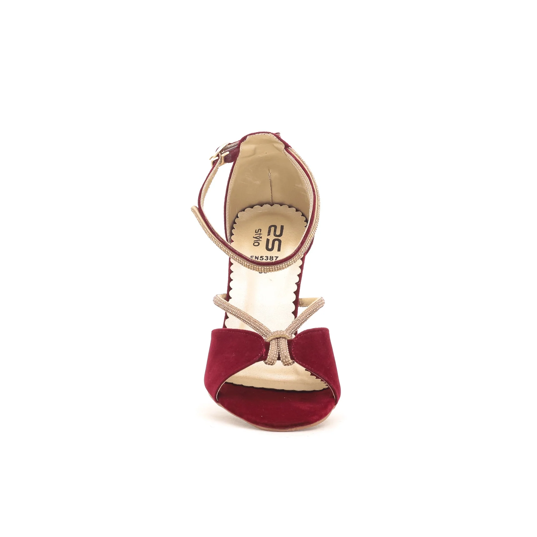 Maroon Fancy Sandal FN5387 - Image 3