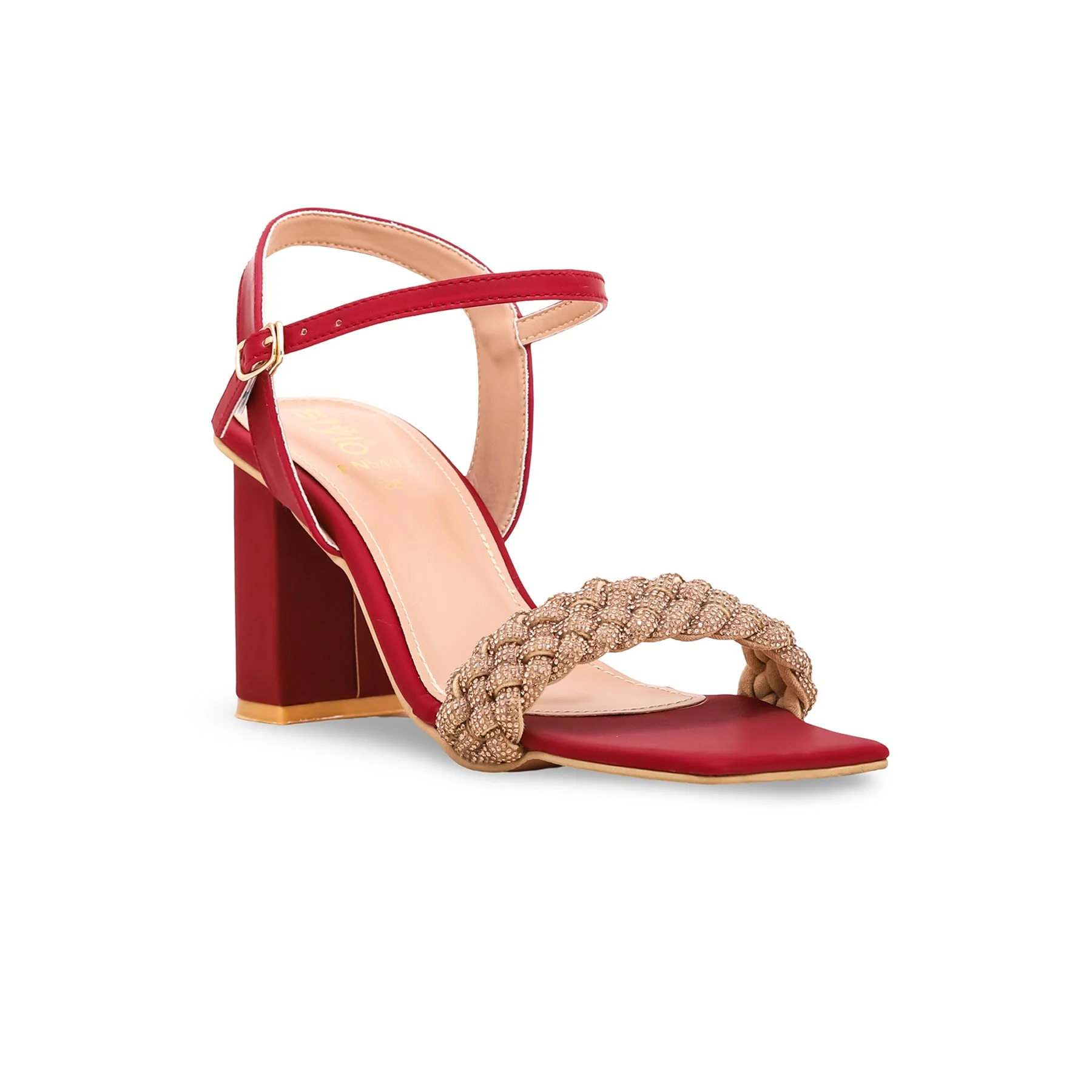 Maroon Fancy Sandal FN5493 - Image 2