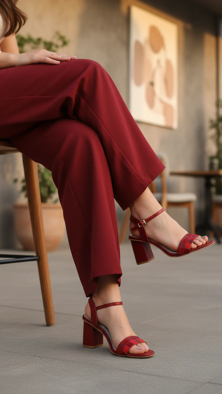 Maroon Fancy Sandal FN5563