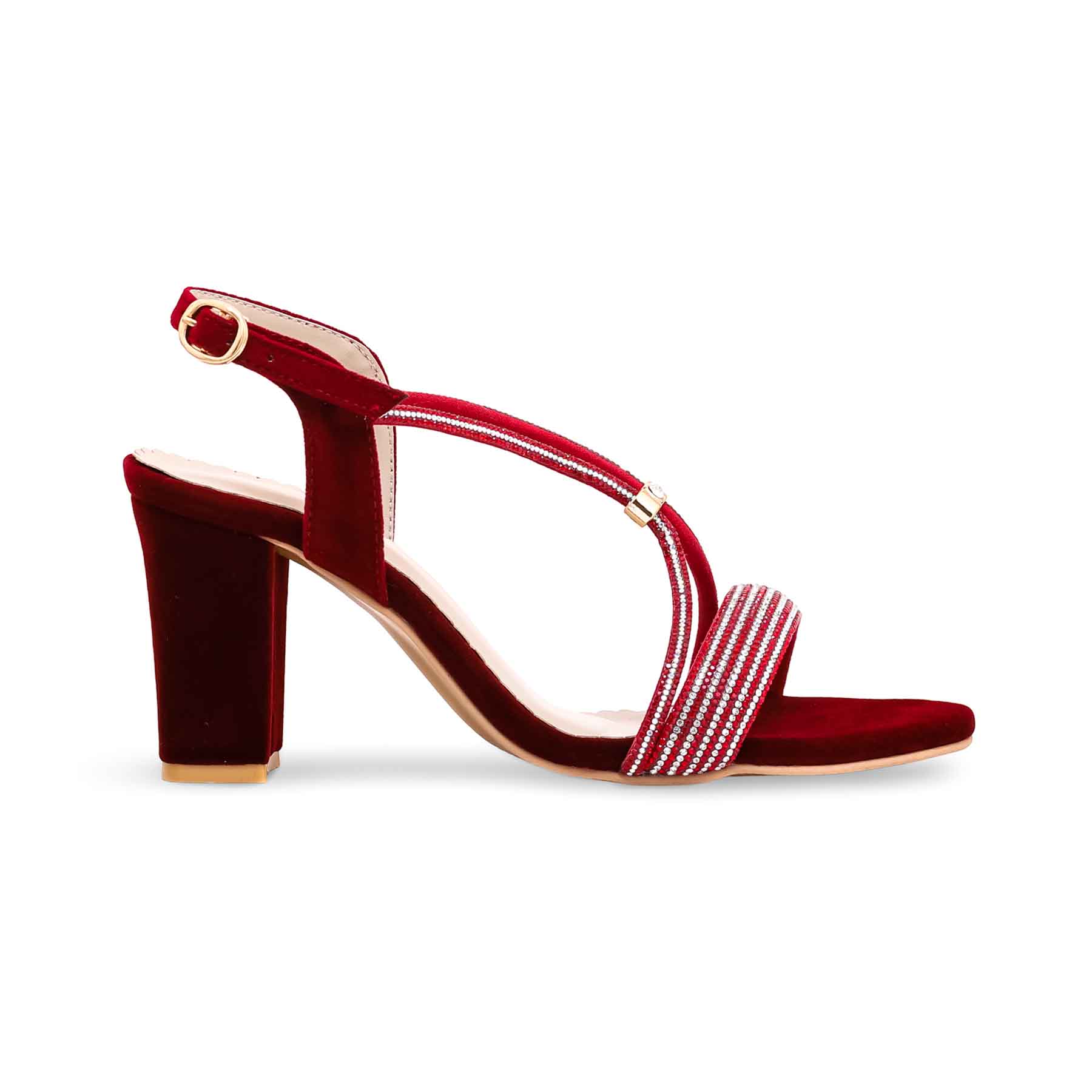 Maroon Fancy Sandal FN5819 - Image 2