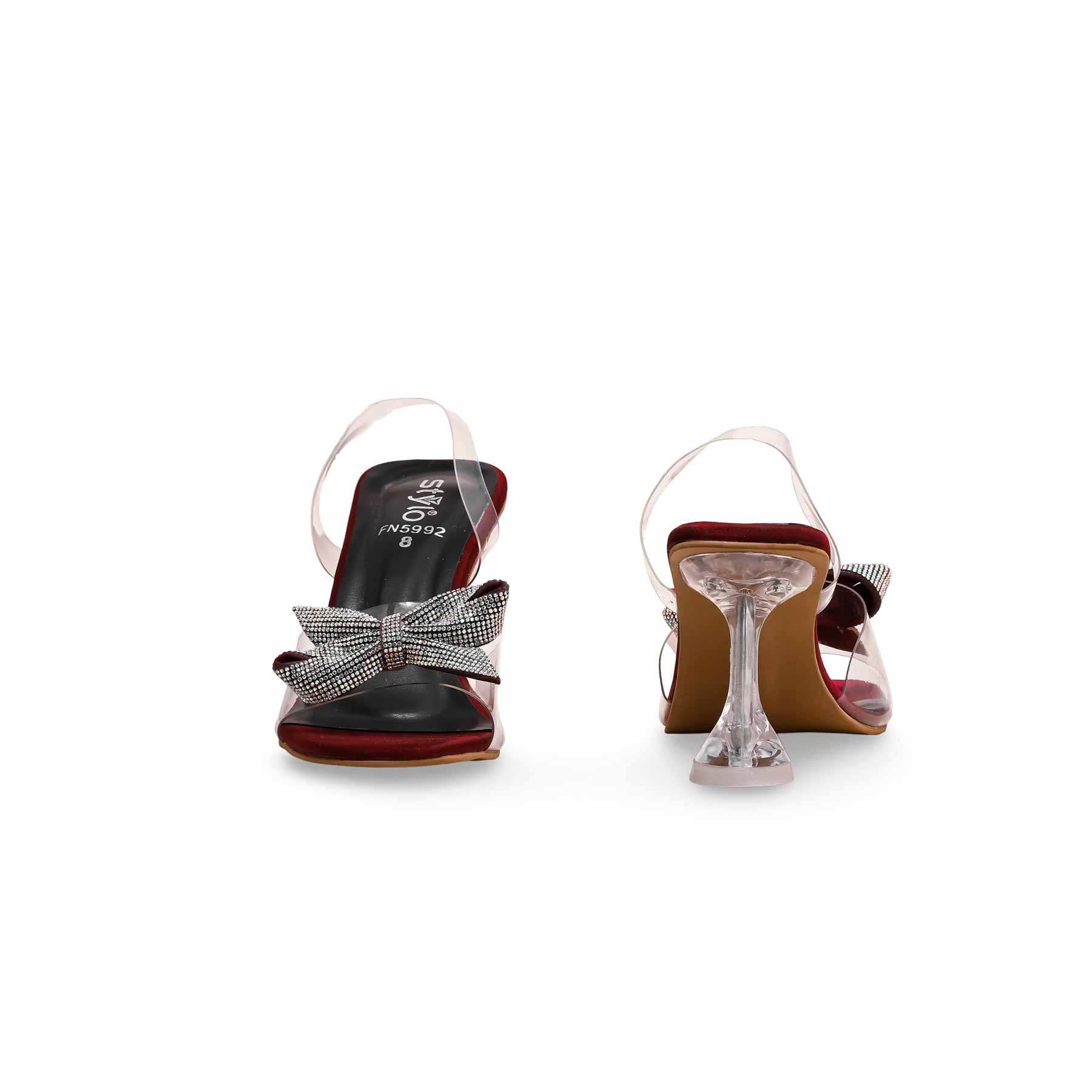 Maroon Fancy Sandal FN5992 - Image 4