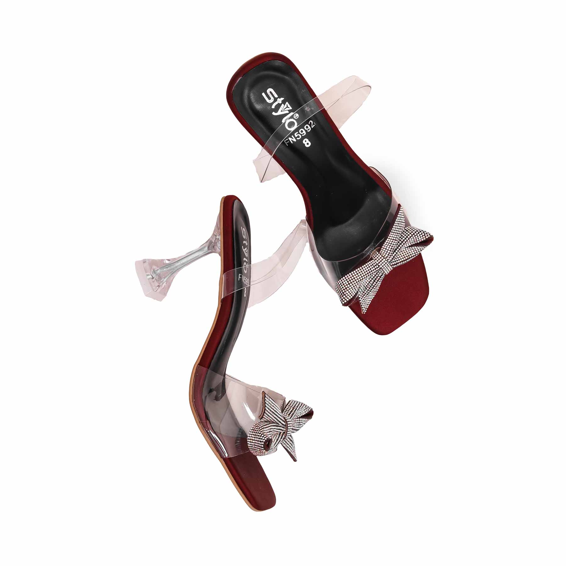 Maroon Fancy Sandal FN5992 - Image 5