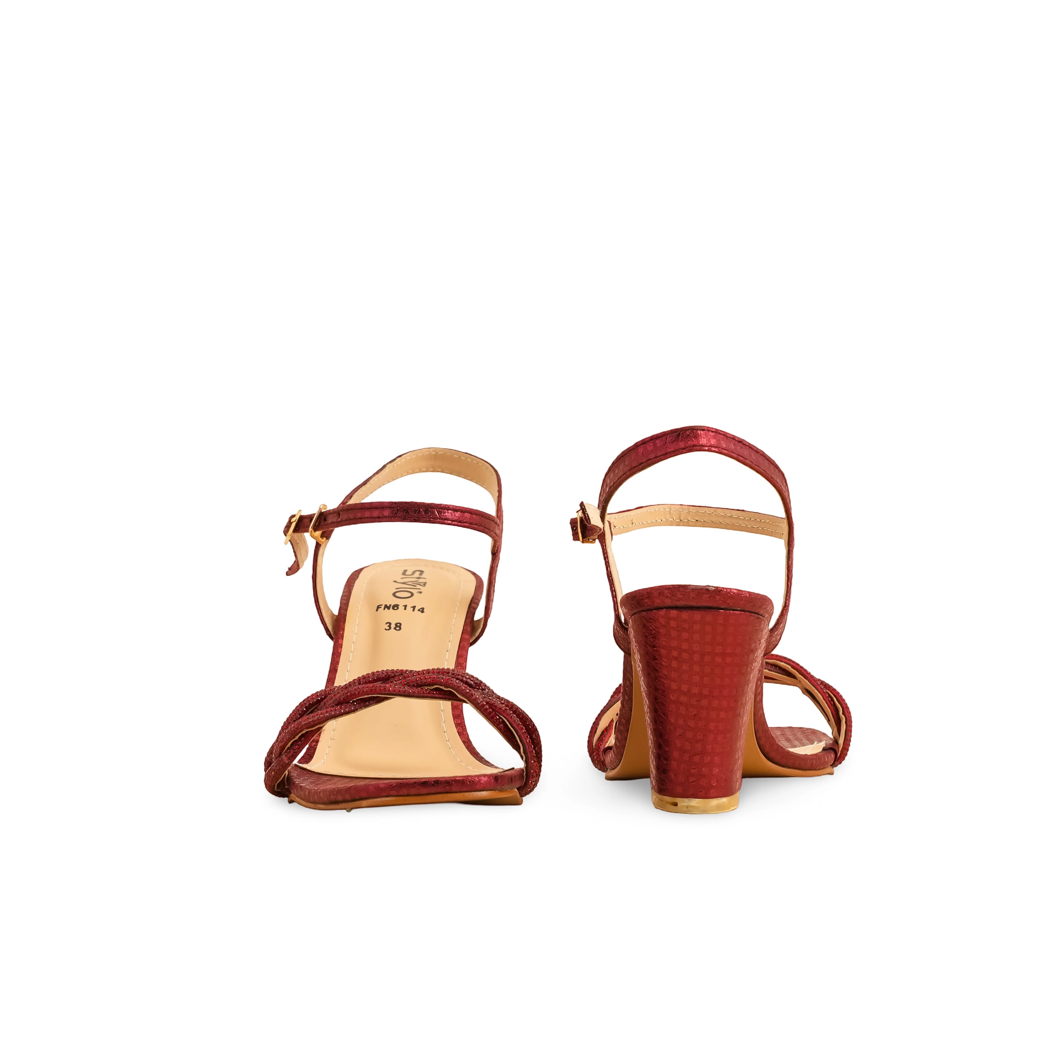 Maroon Fancy Sandal FN6114 - Image 4