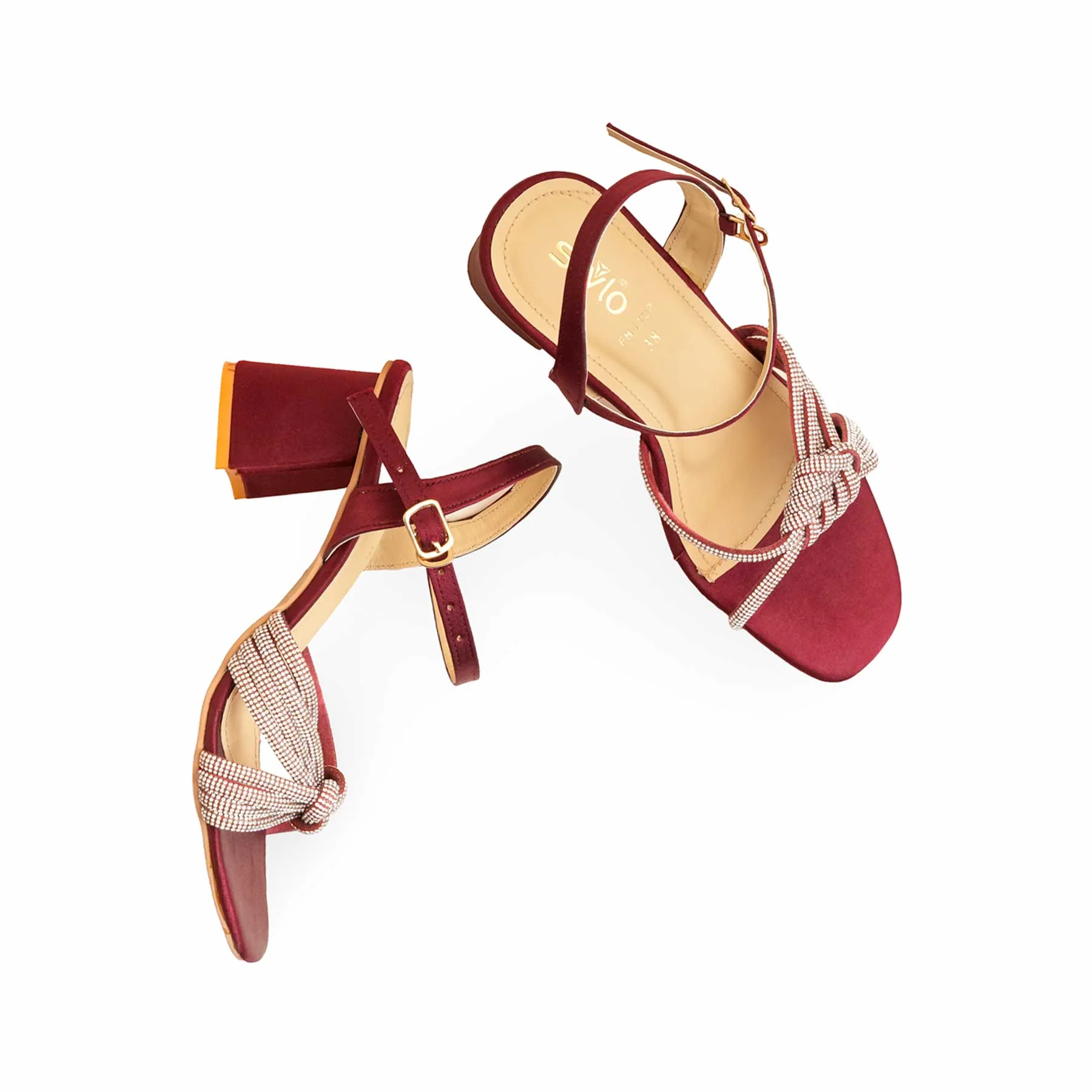 Maroon Fancy Sandal For Ladies FN6122 - Image 5
