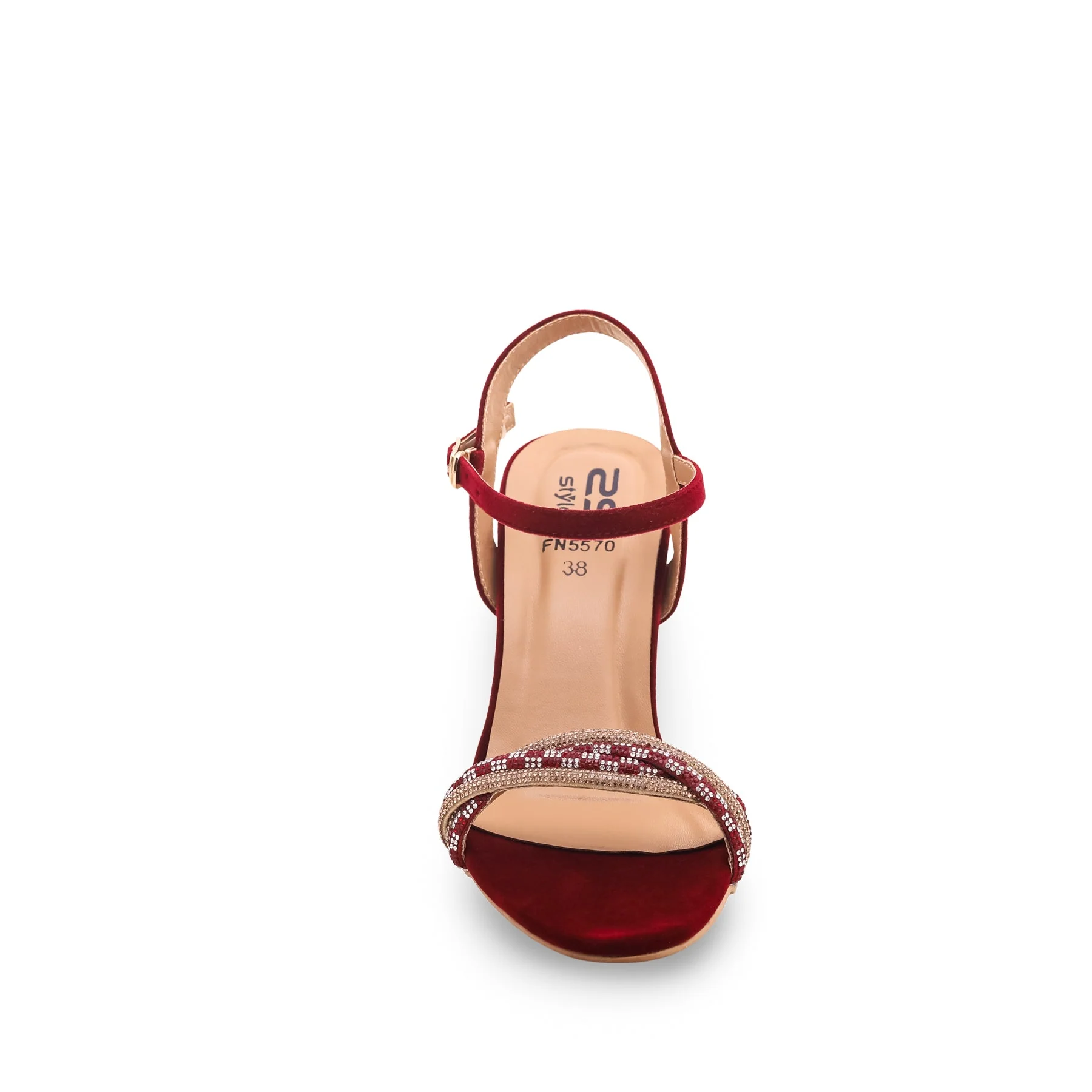 Maroon Fancy Sandal FN5570 - Image 4