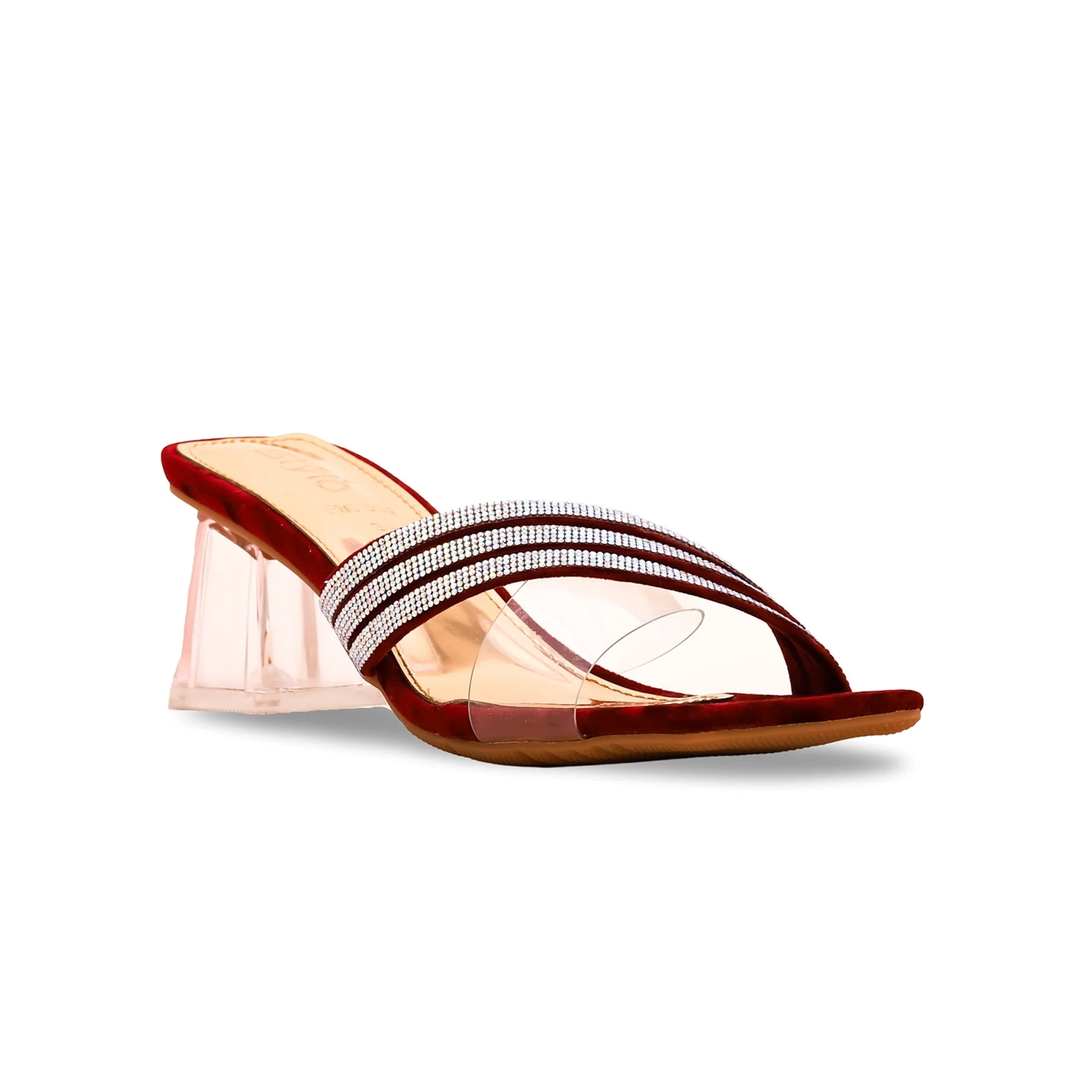 Maroon Fancy Slipper FN7667 - Image 2