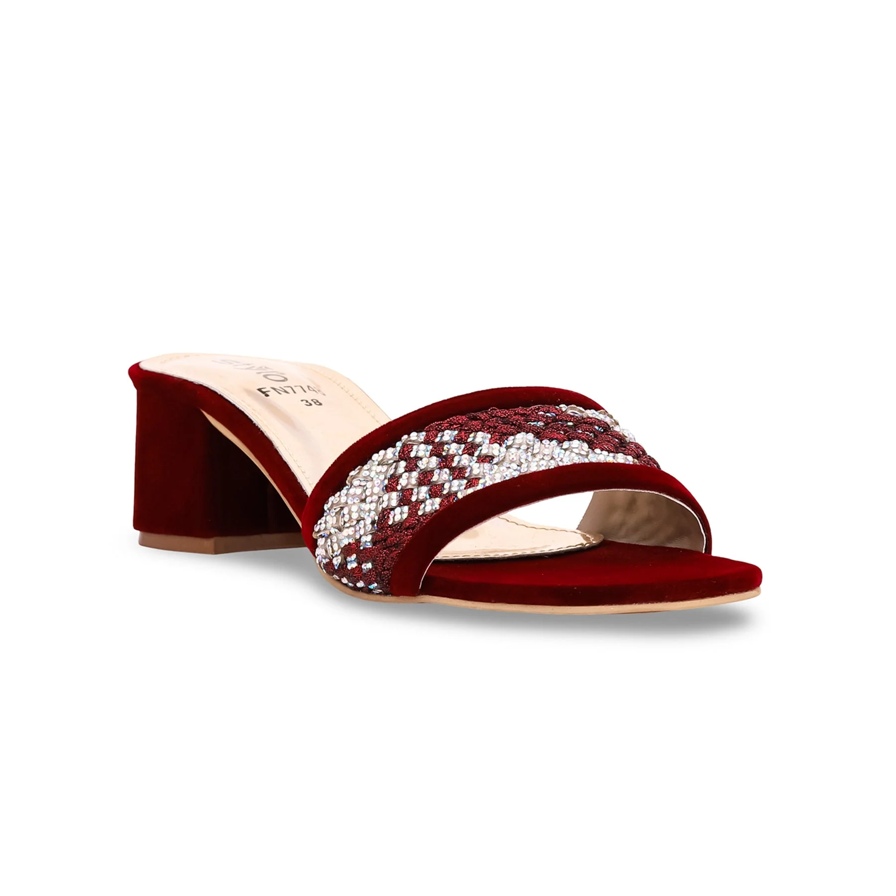 Maroon Fancy Slipper FN7748 - Image 2