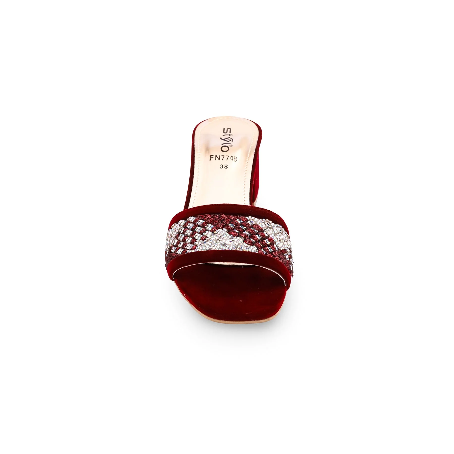 Maroon Fancy Slipper FN7748 - Image 3
