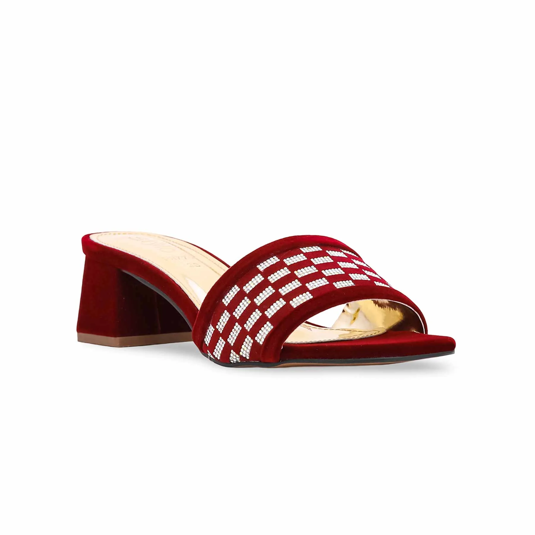Maroon Fancy Slipper FN7789 - Image 2