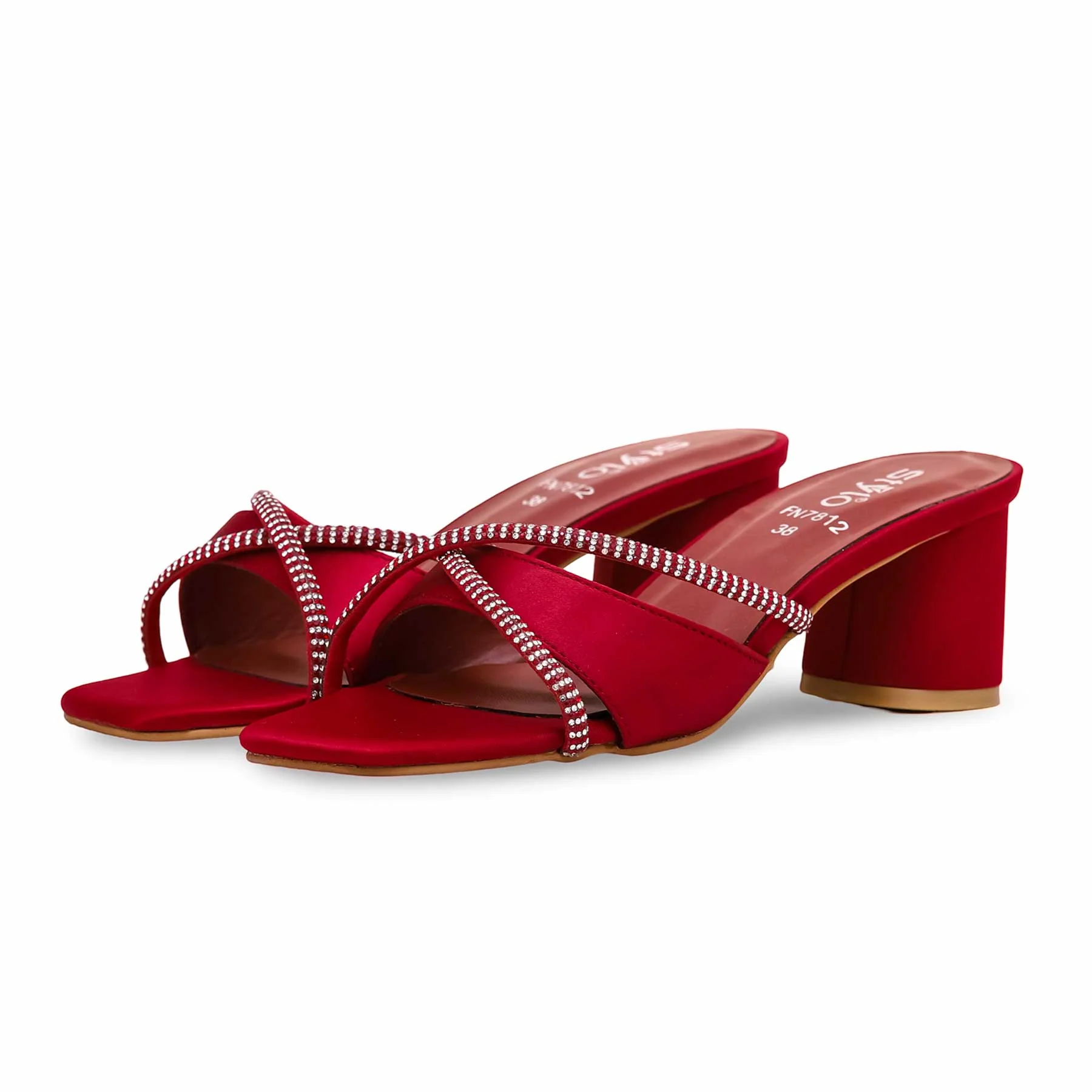 Maroon Fancy Slipper FN7812 - Image 2