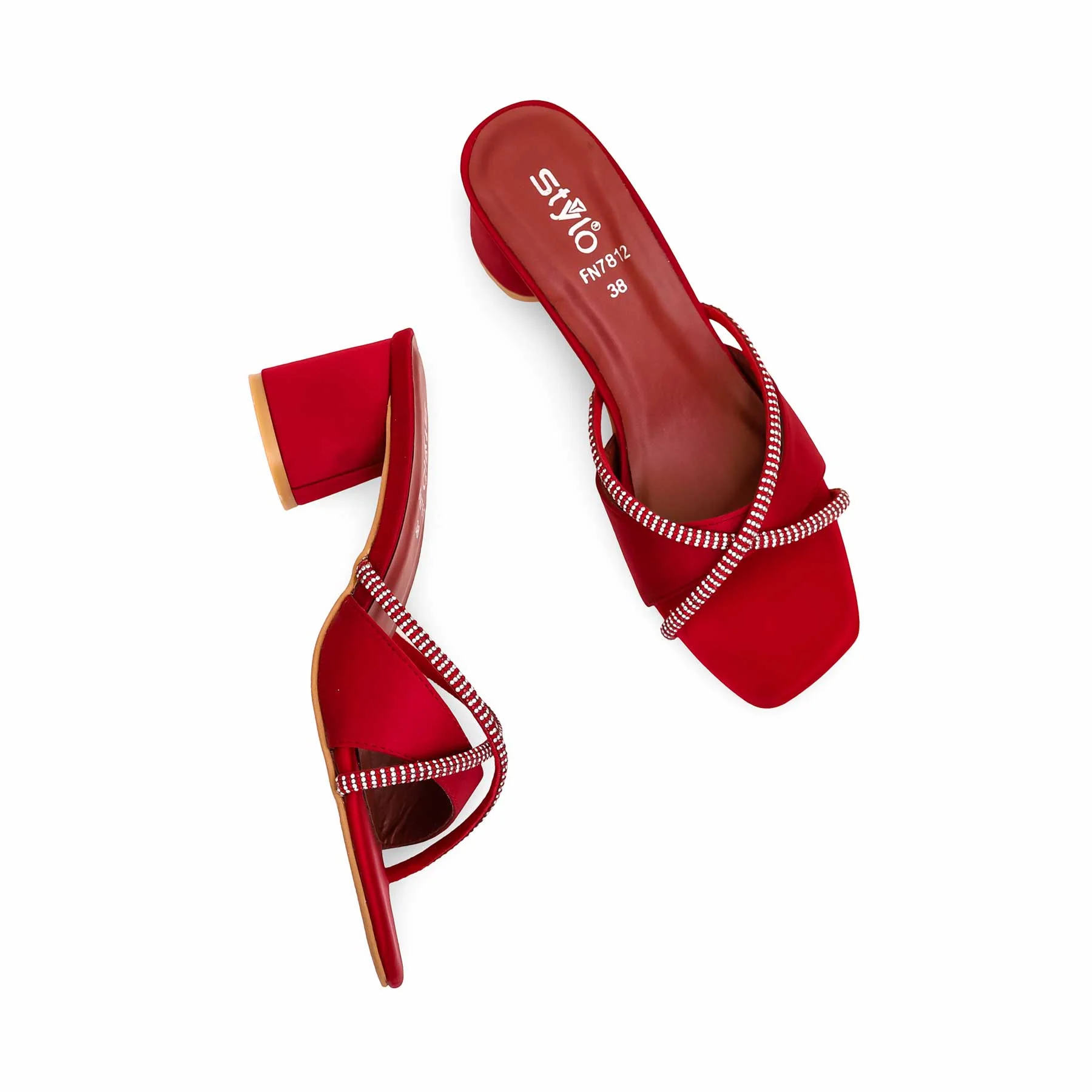 Maroon Fancy Slipper FN7812 - Image 4