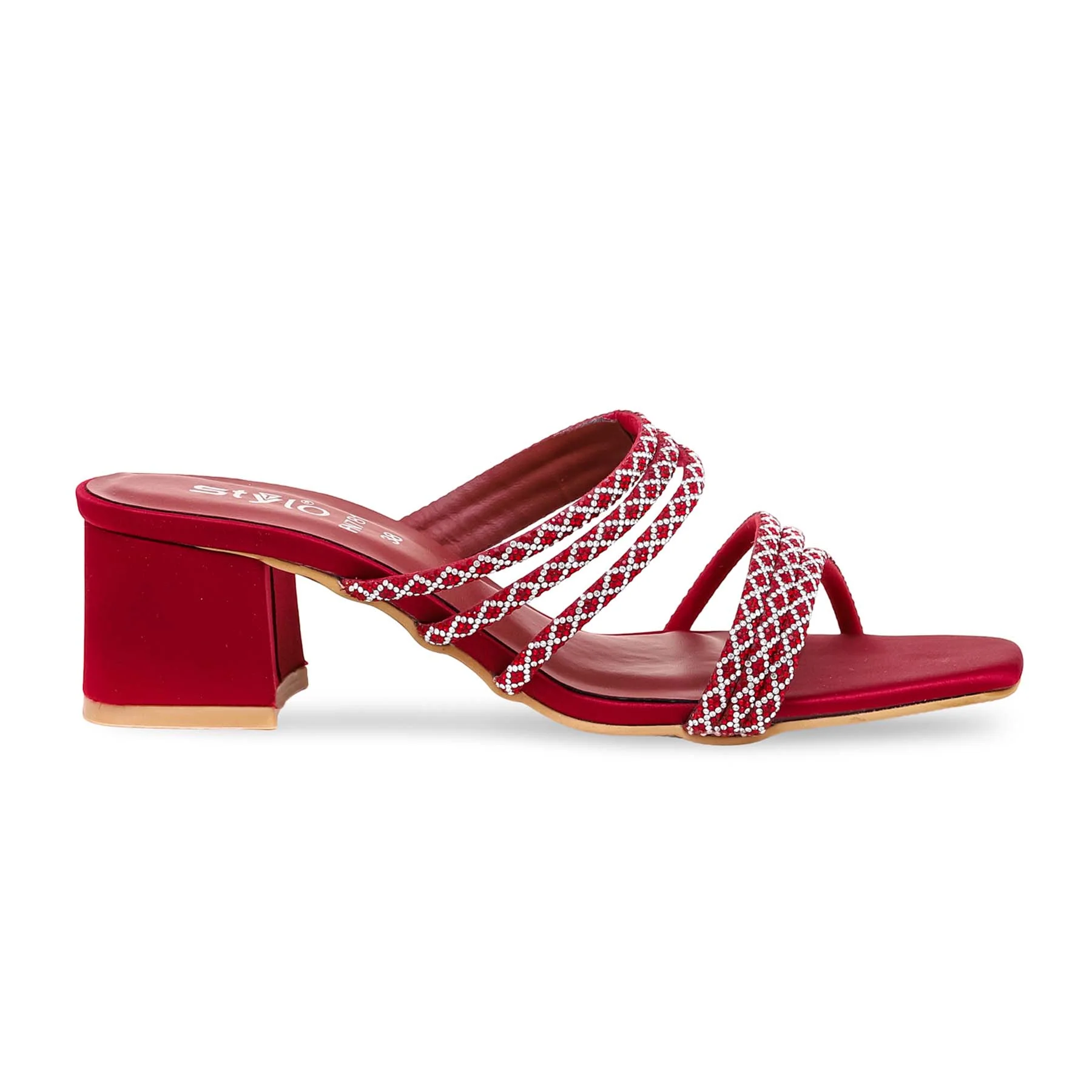 Maroon Fancy Slipper FN7813 - Image 2
