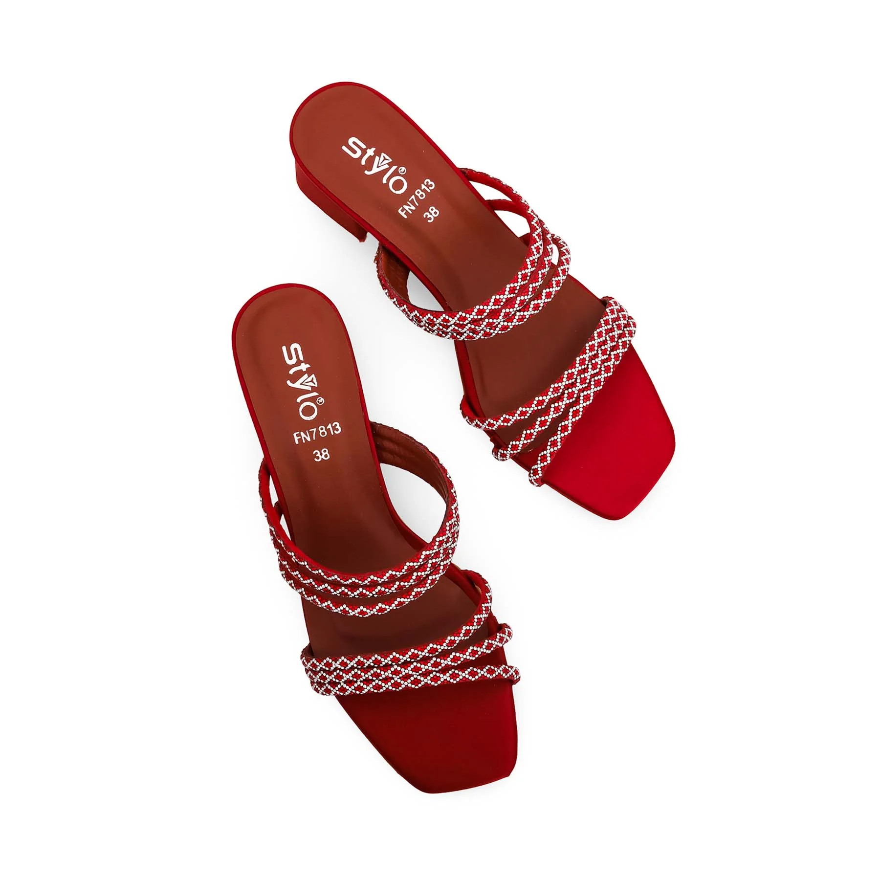 Maroon Fancy Slipper FN7813 - Image 5