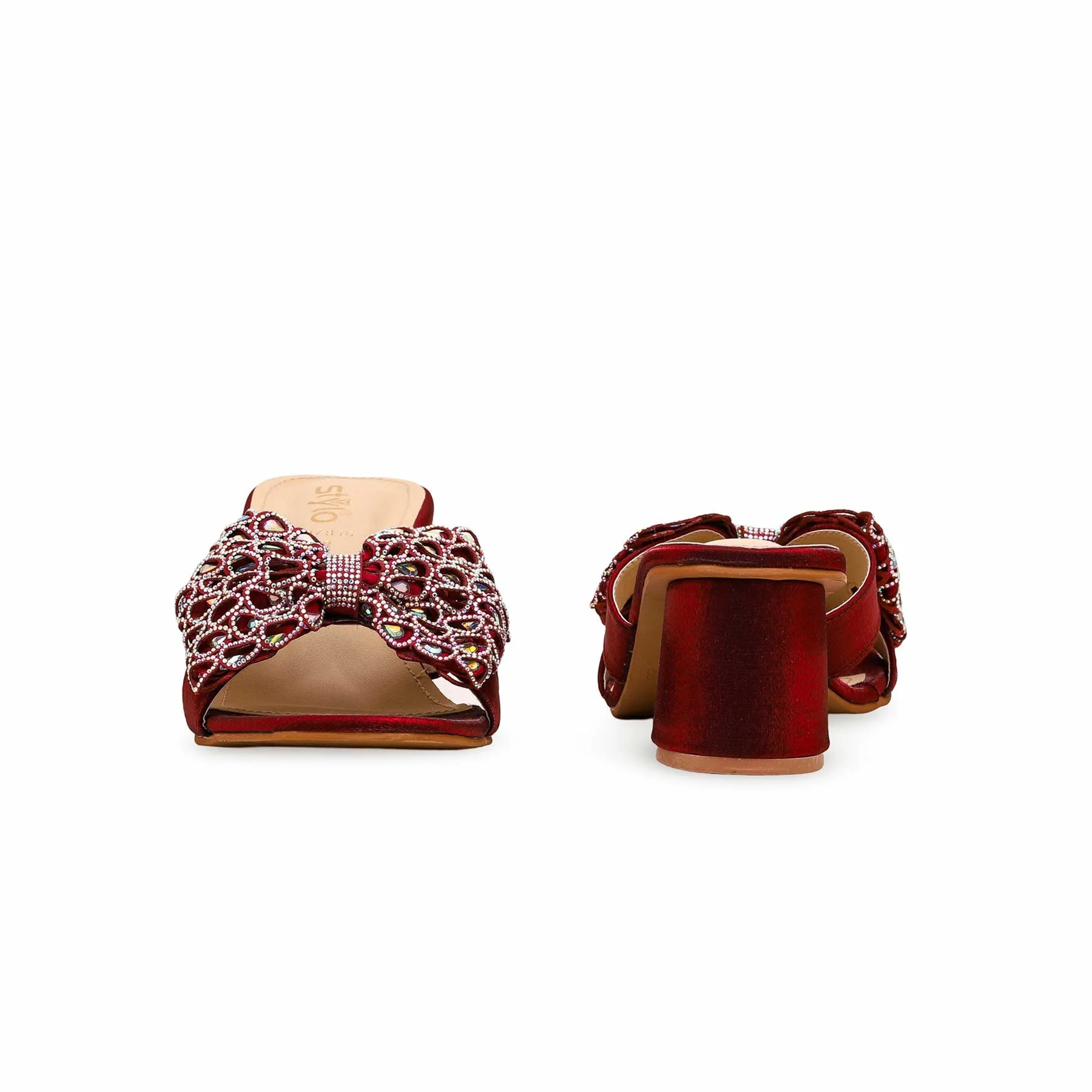 Maroon Fancy Slipper FN7876 - Image 4