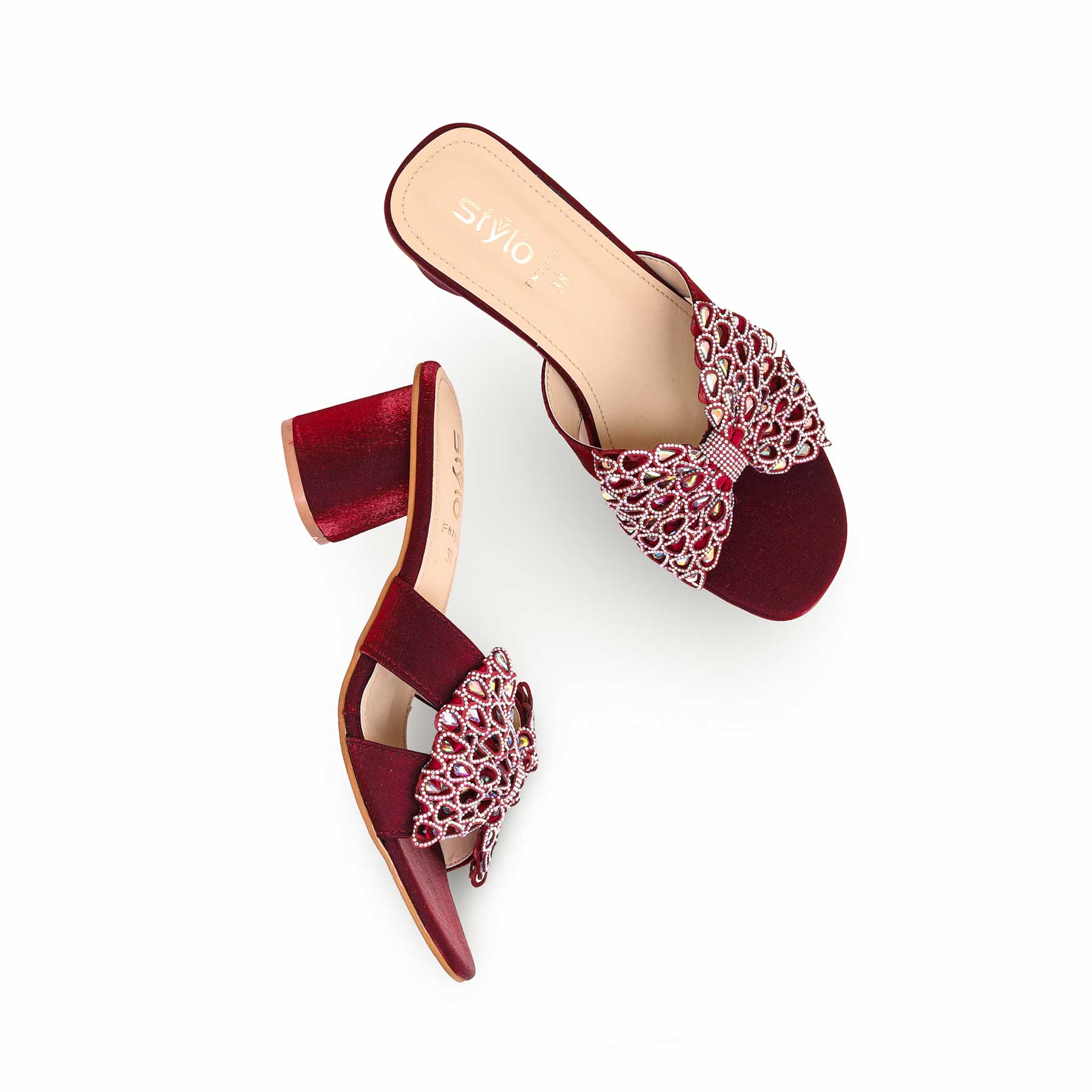 Maroon Fancy Slipper FN7876 - Image 5