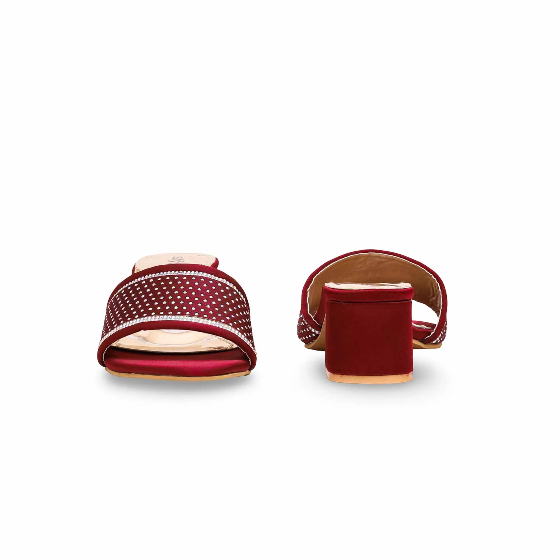 Maroon Fancy Slipper FN7890 - Image 4