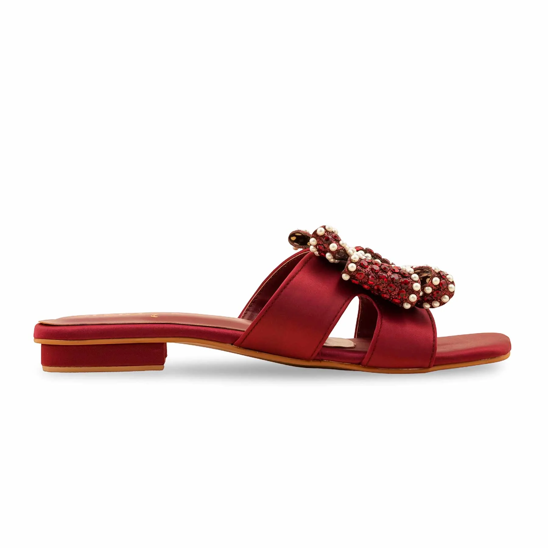 Maroon Fancy Slipper FN7961 - Image 2