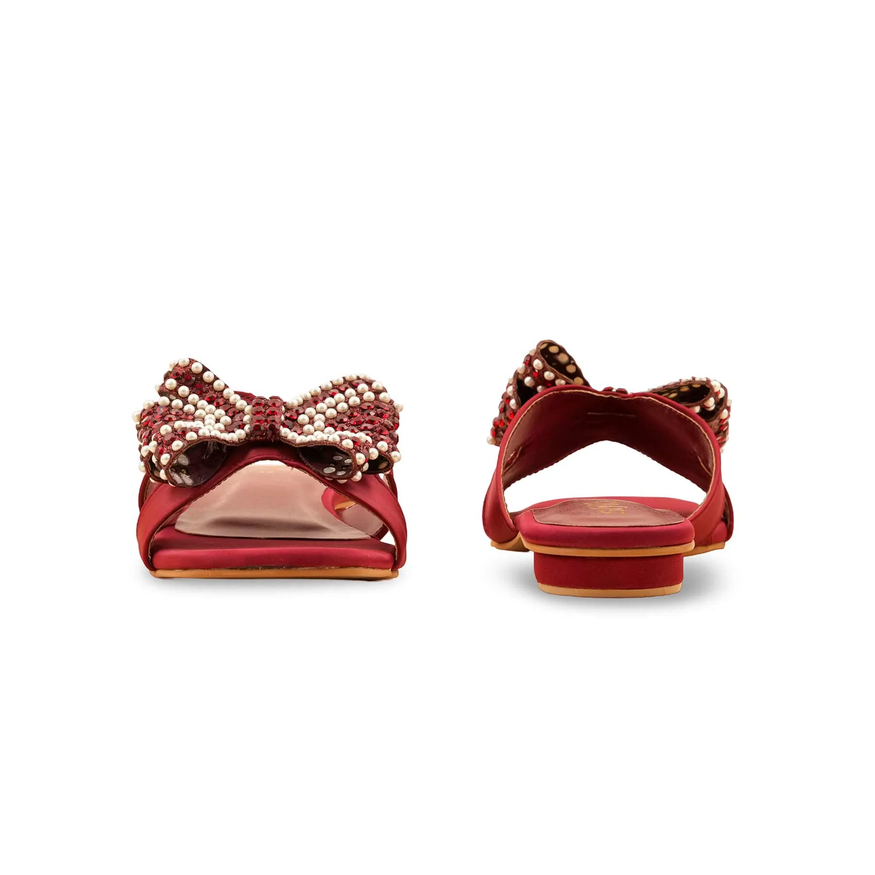 Maroon Fancy Slipper FN7961 - Image 4