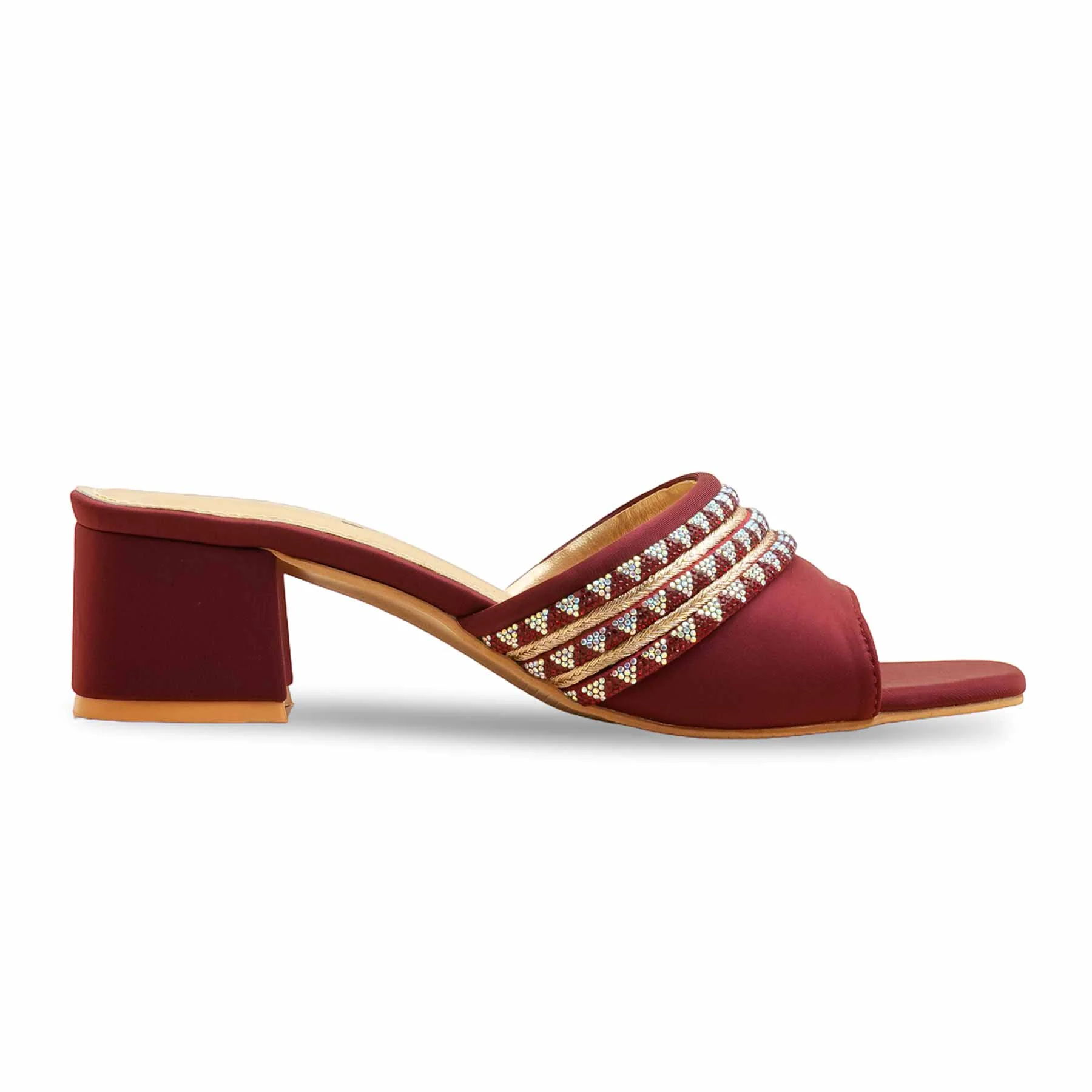 Maroon Fancy Slipper FN7978 - Image 2