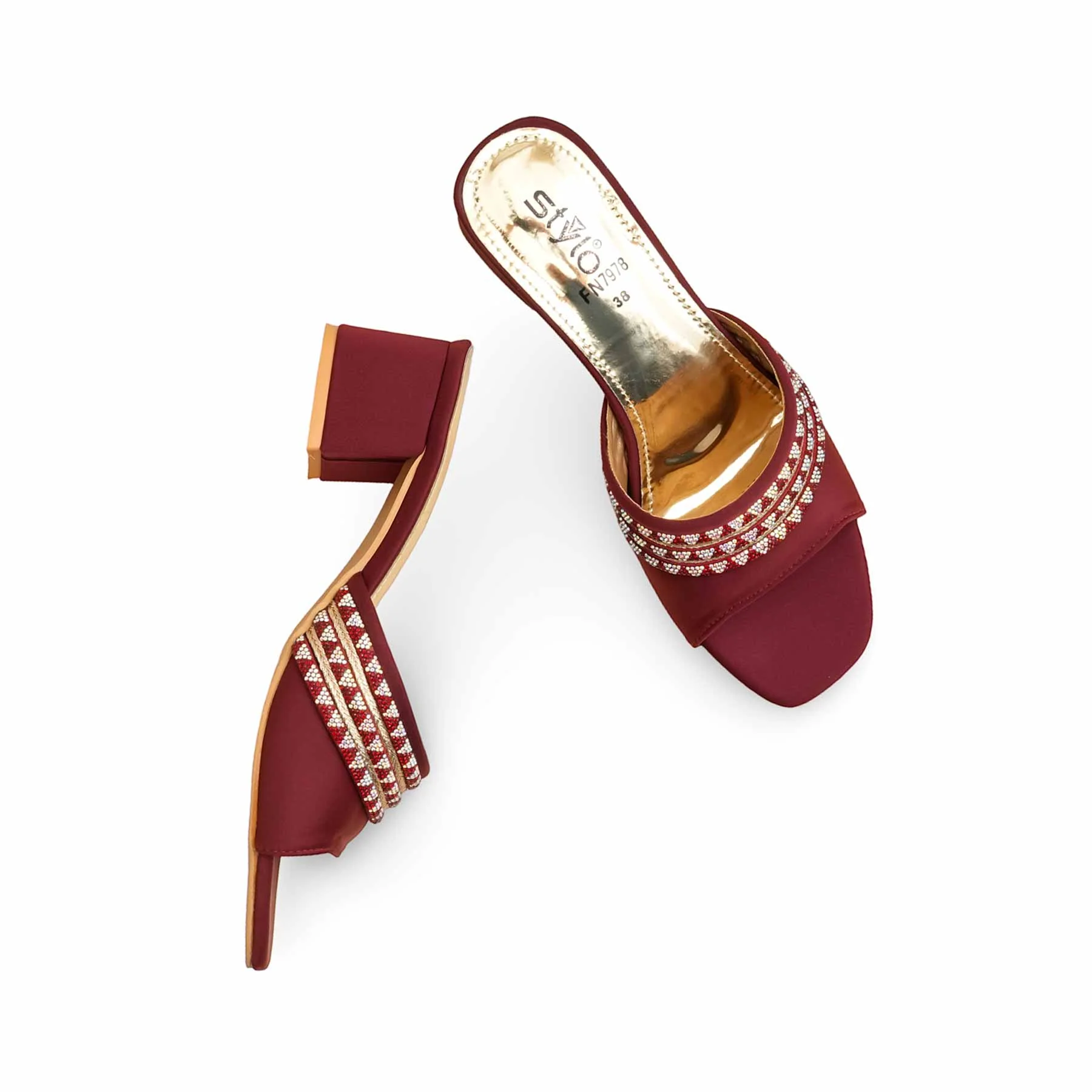 Maroon Fancy Slipper FN7978 - Image 5