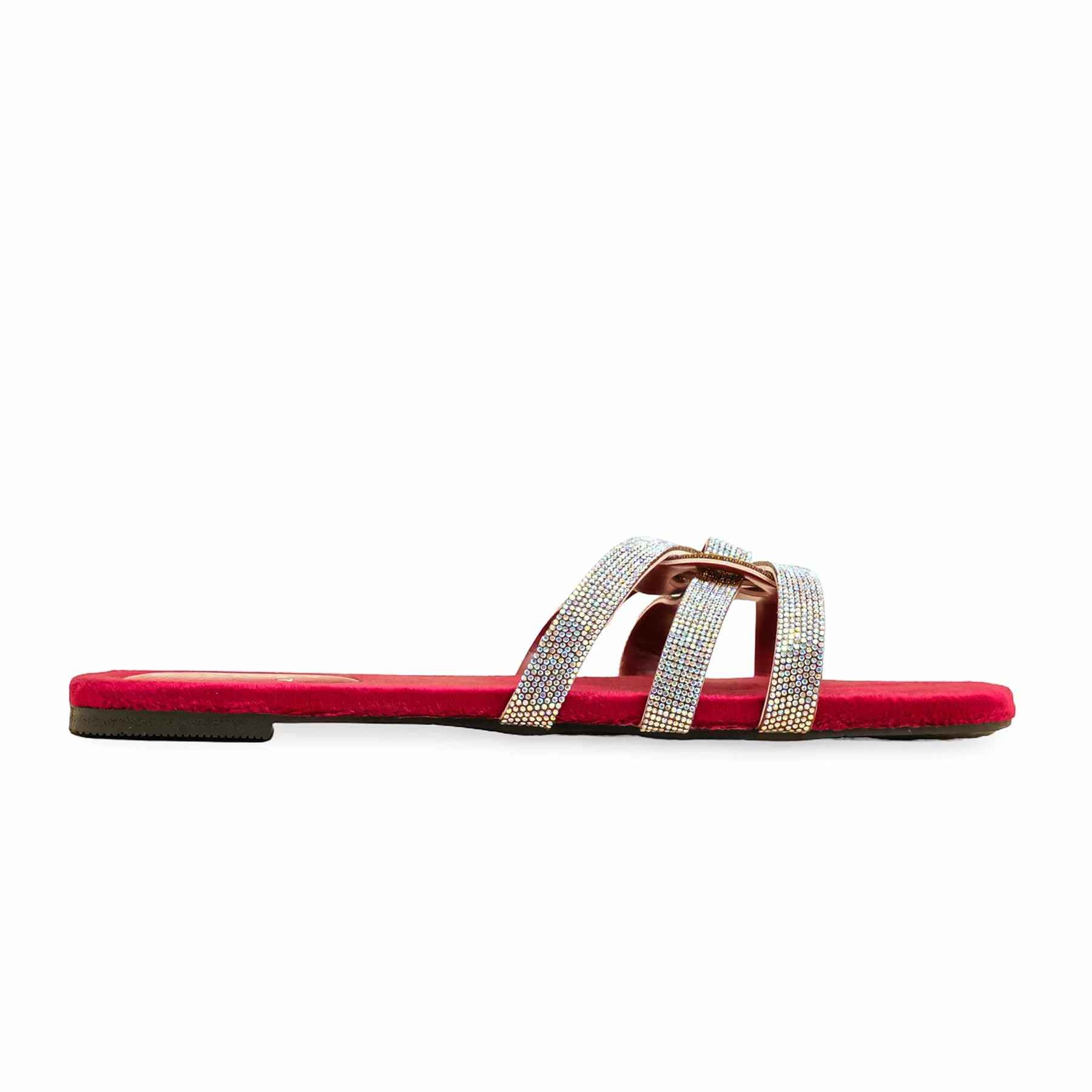 Maroon Fancy Slipper LFN715 - Image 2