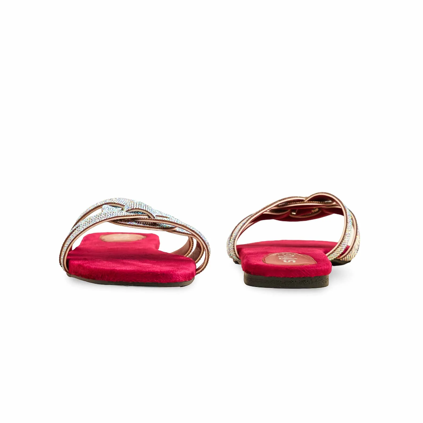 Maroon Fancy Slipper LFN715 - Image 4