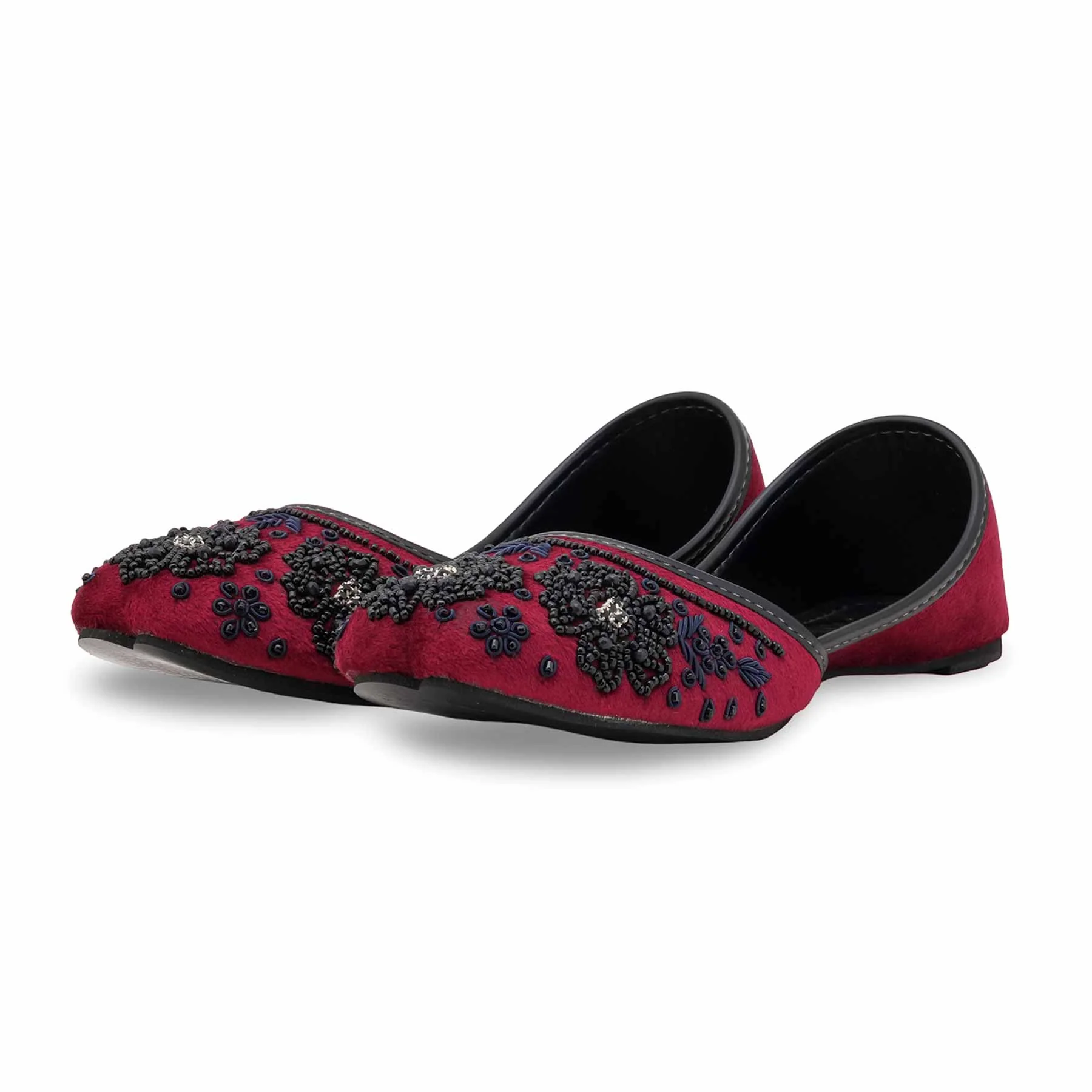 Maroon Fancy Women Khussa EC8607 - Image 4