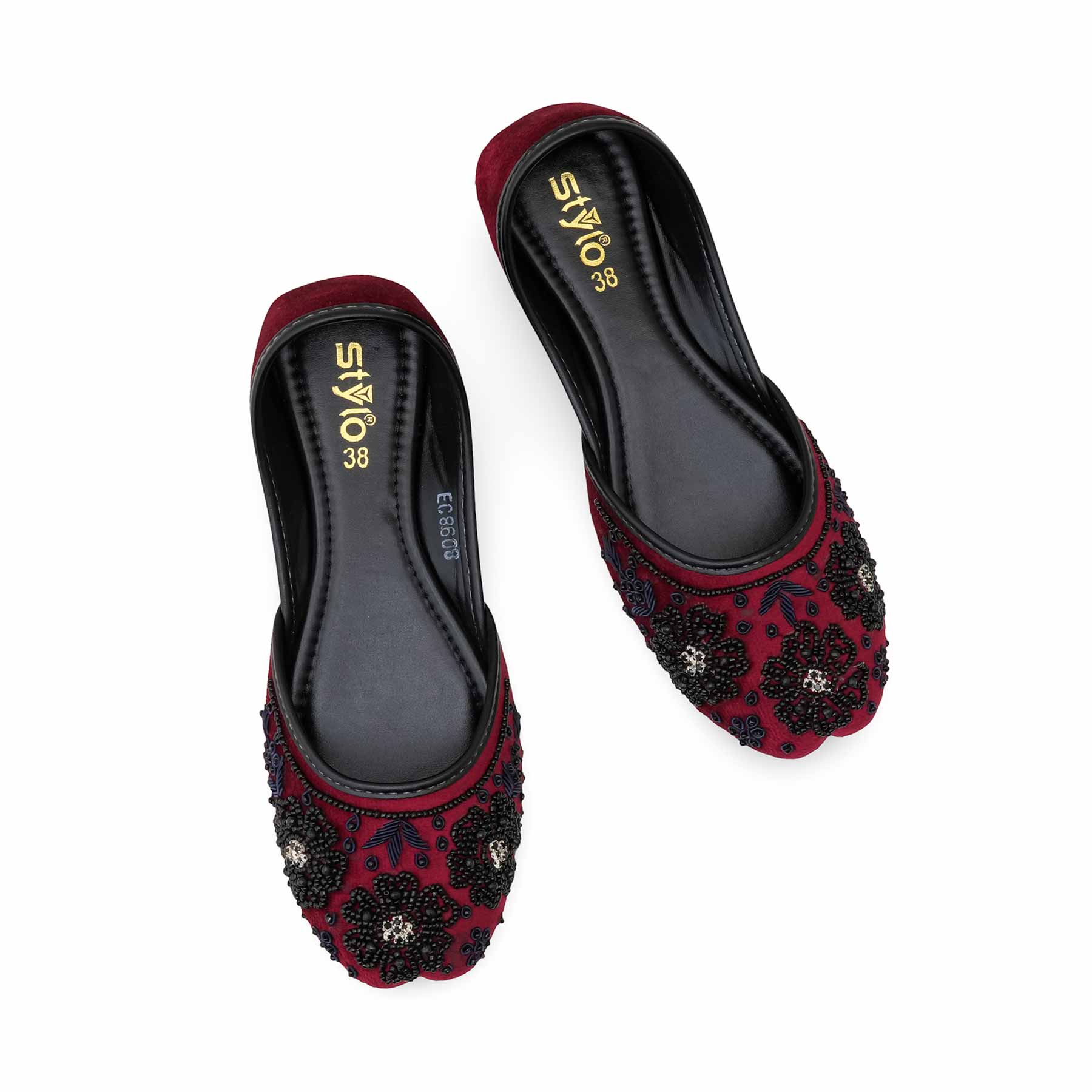 Maroon Fancy Women Khussa EC8607 - Image 6