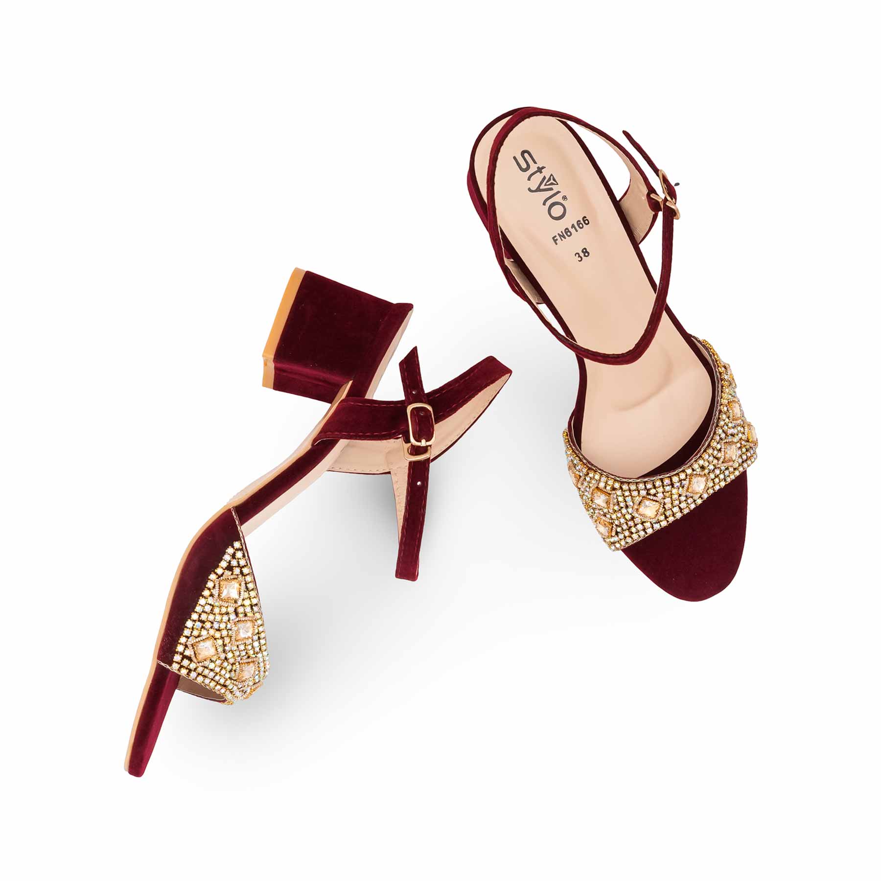 Maroon Fancy Women Sandal FN6166 - Image 5