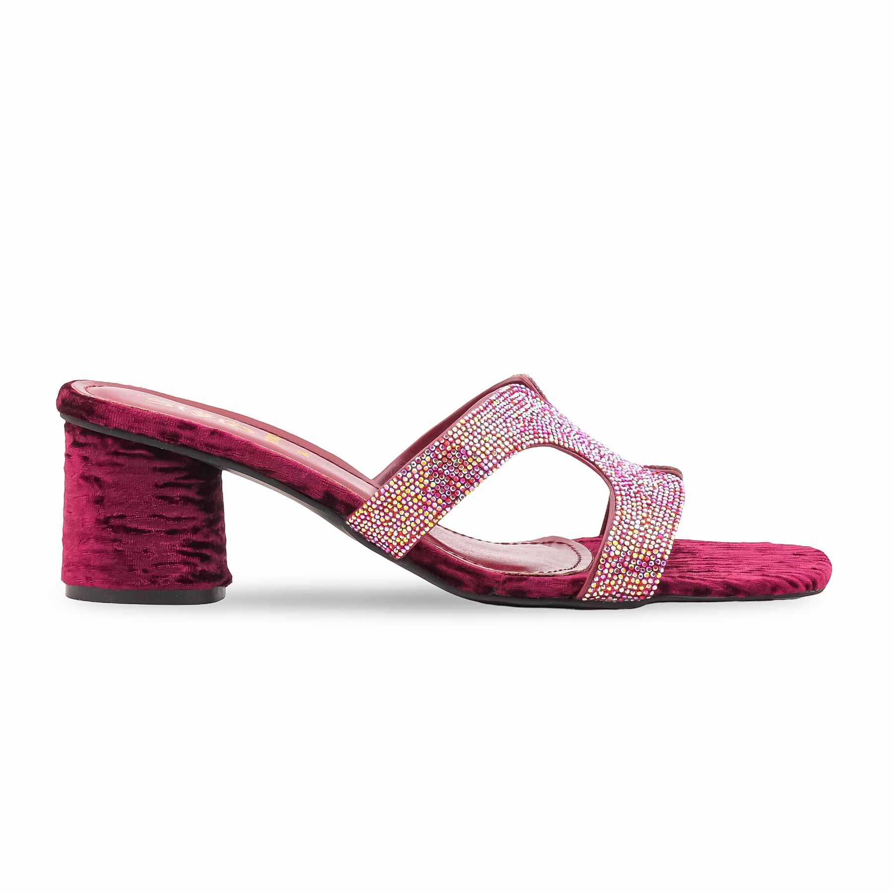 Maroon Fancy Women Slipper FN7983 - Image 2