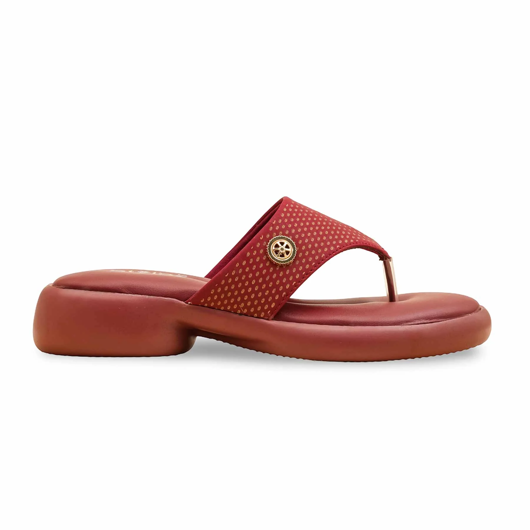 Maroon Formal Chappal For Ladies PU0616 - Image 2