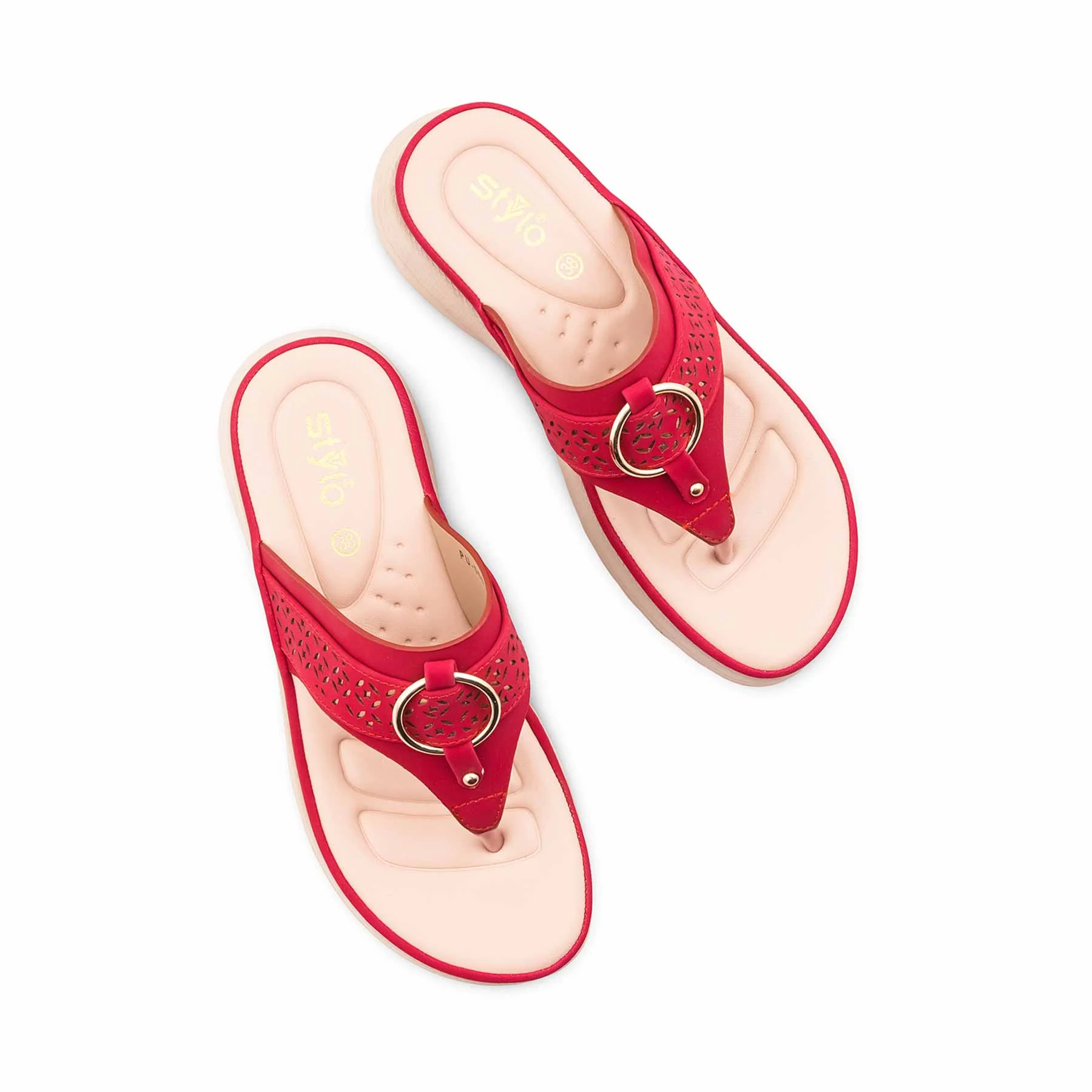 Maroon Formal Chappal For Women PU0682 - Image 5