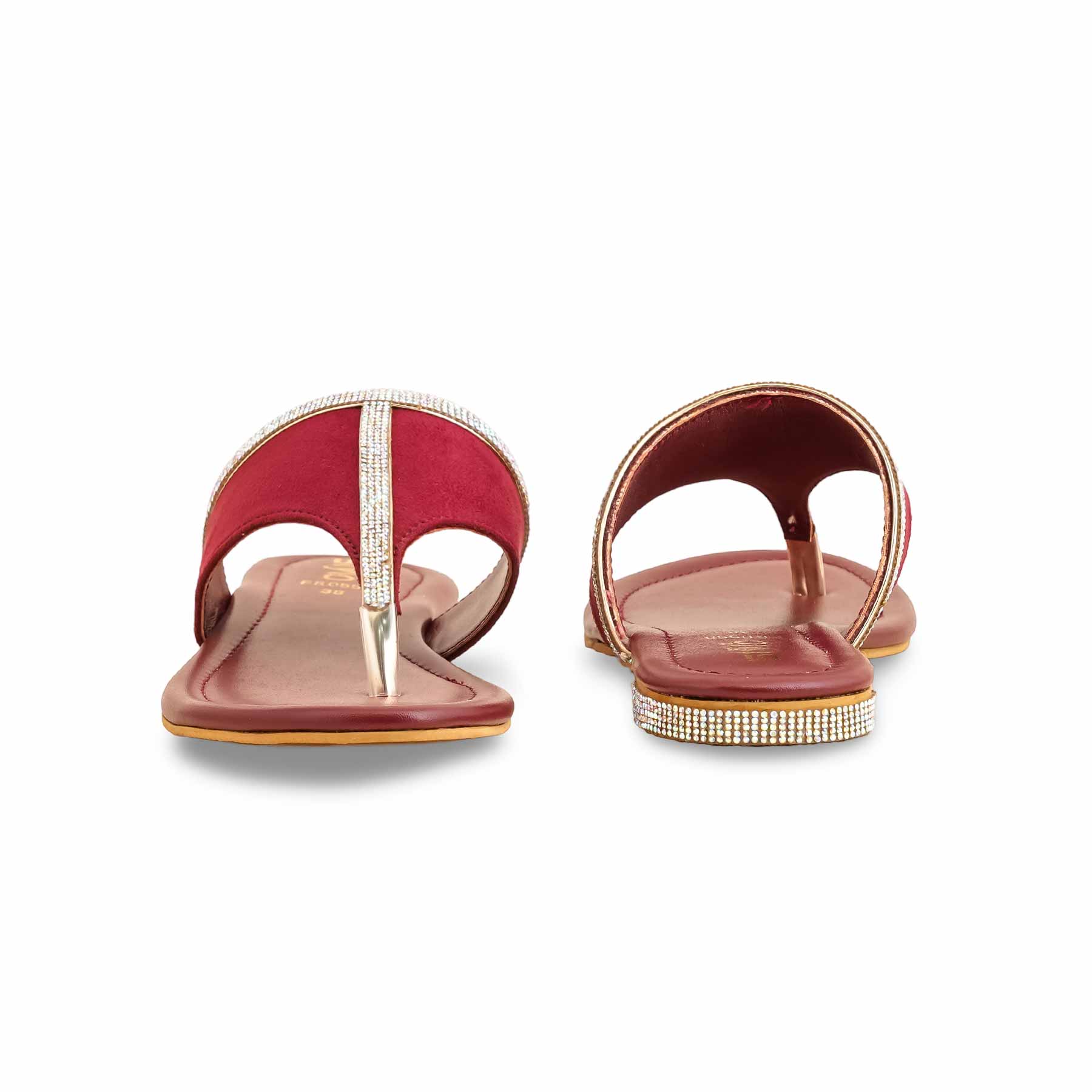Maroon Formal Chappal FR0558 - Image 3
