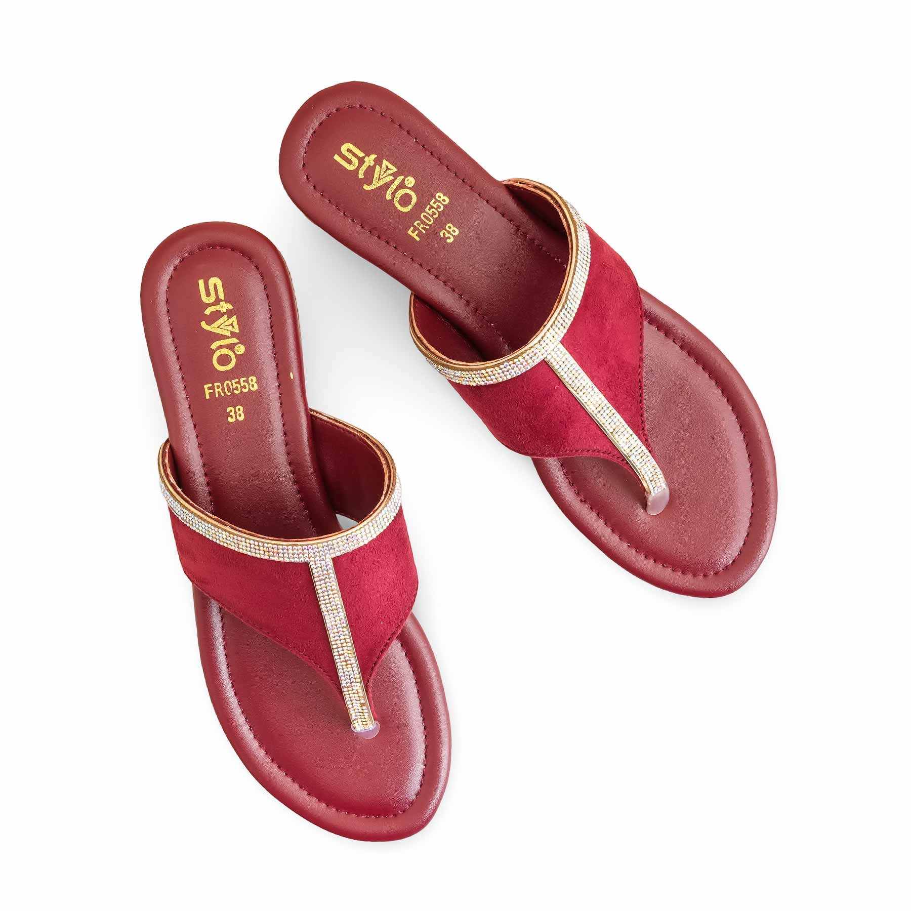 Maroon Formal Chappal FR0558 - Image 4