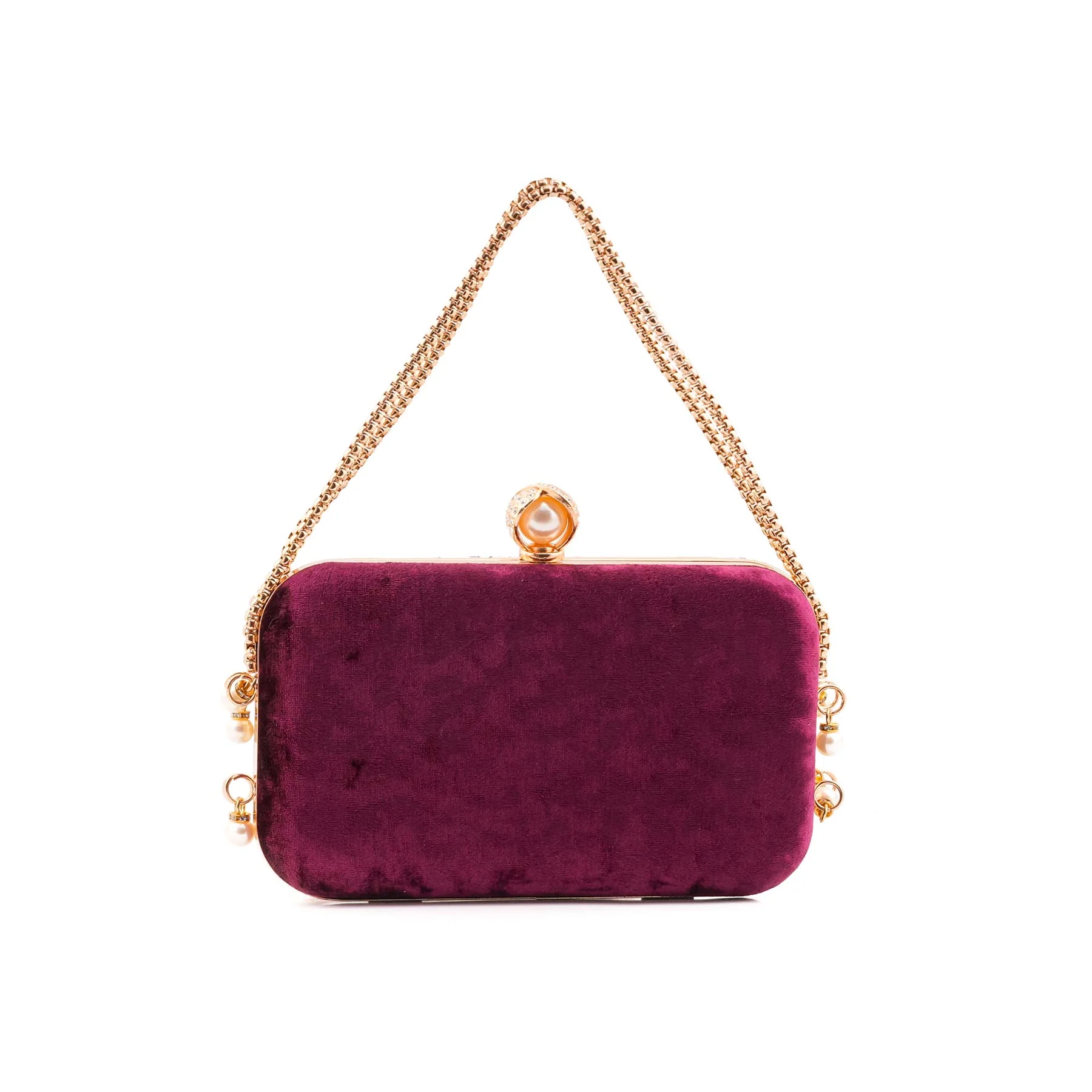Maroon Formal Clutch For Ladies P15703 - Image 2