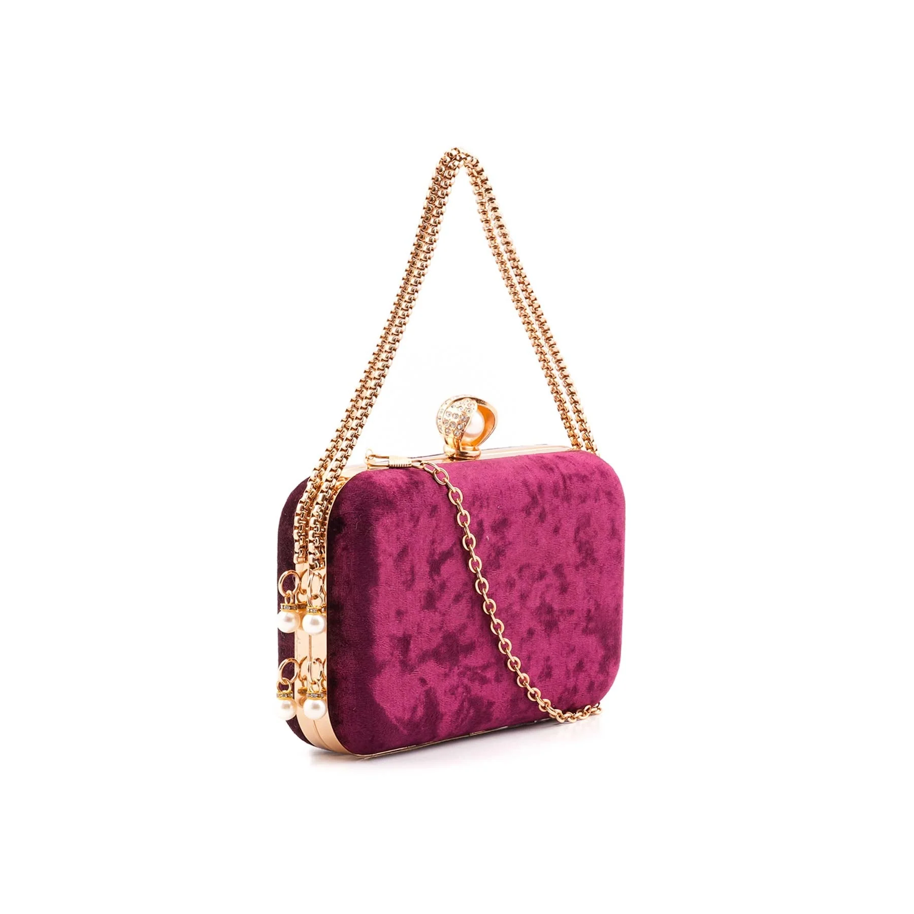 Maroon Formal Clutch For Ladies P15703 - Image 3
