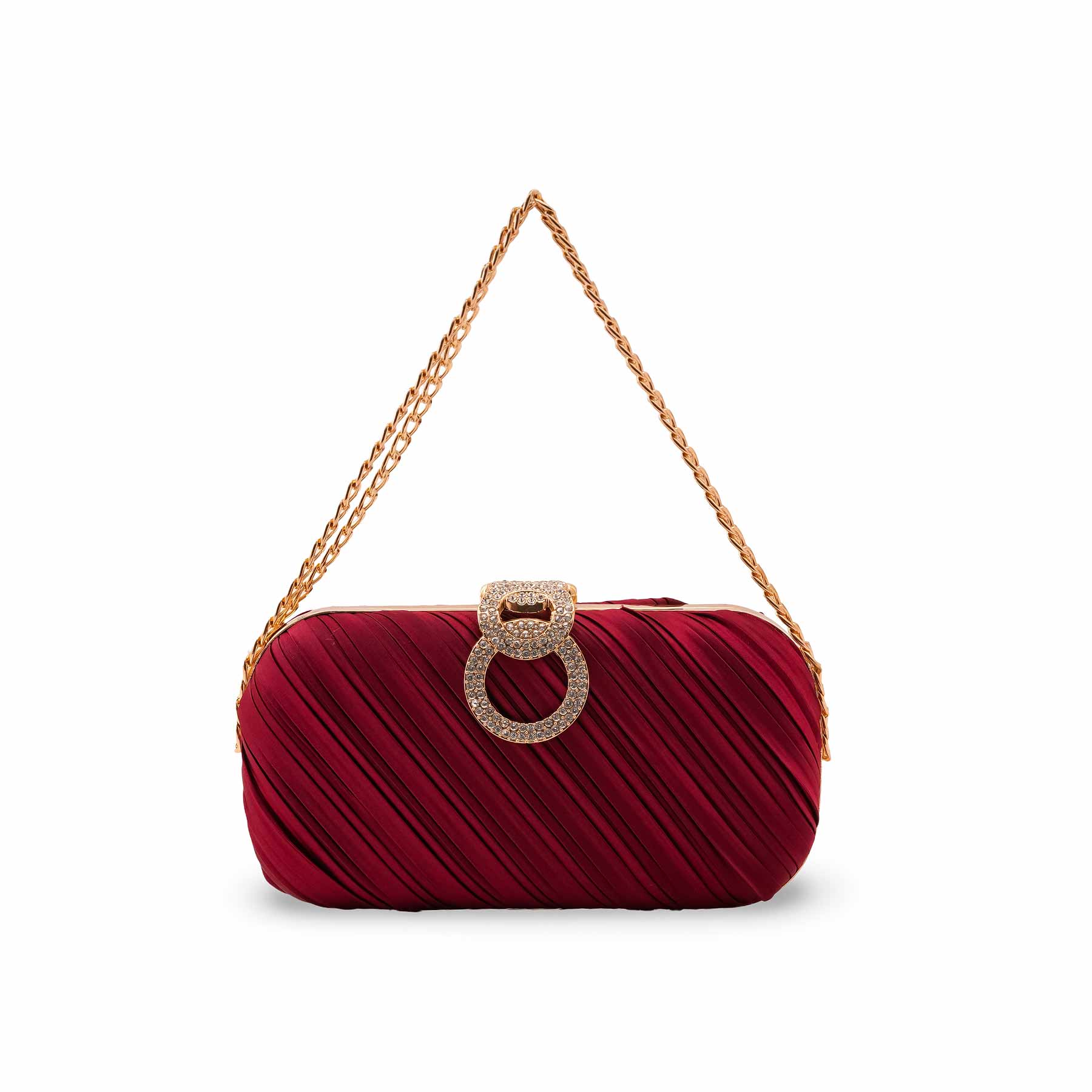 Maroon Formal Clutch For Ladies P24440 - Image 2