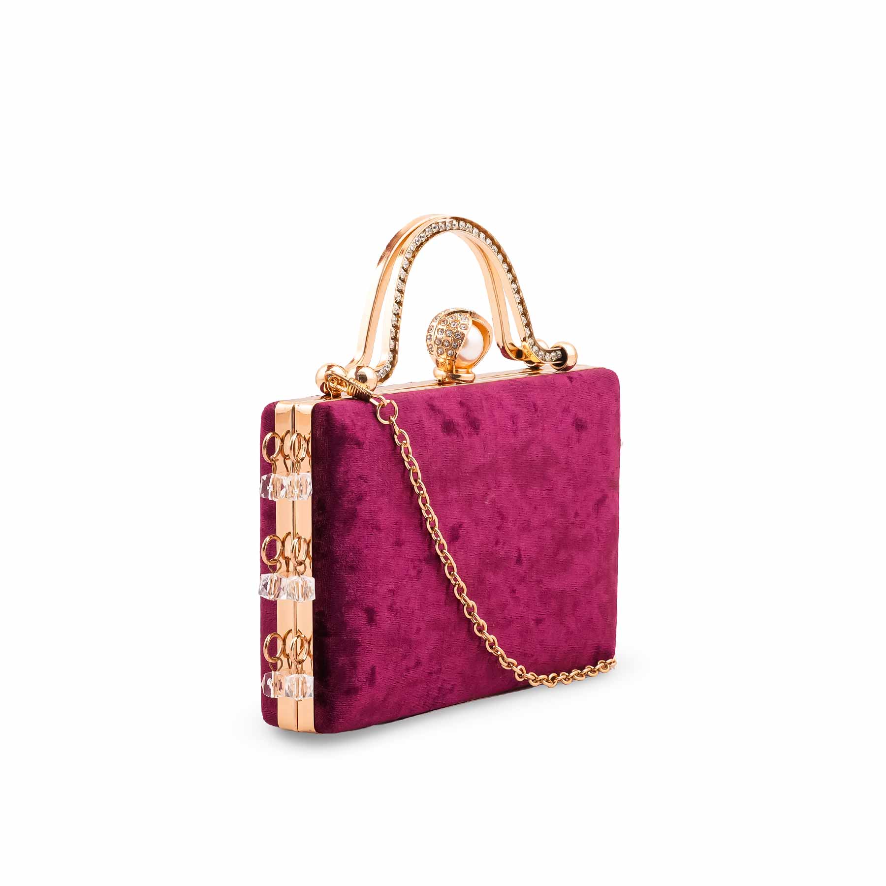 Maroon Formal Clutch For Women P15702 - Image 3