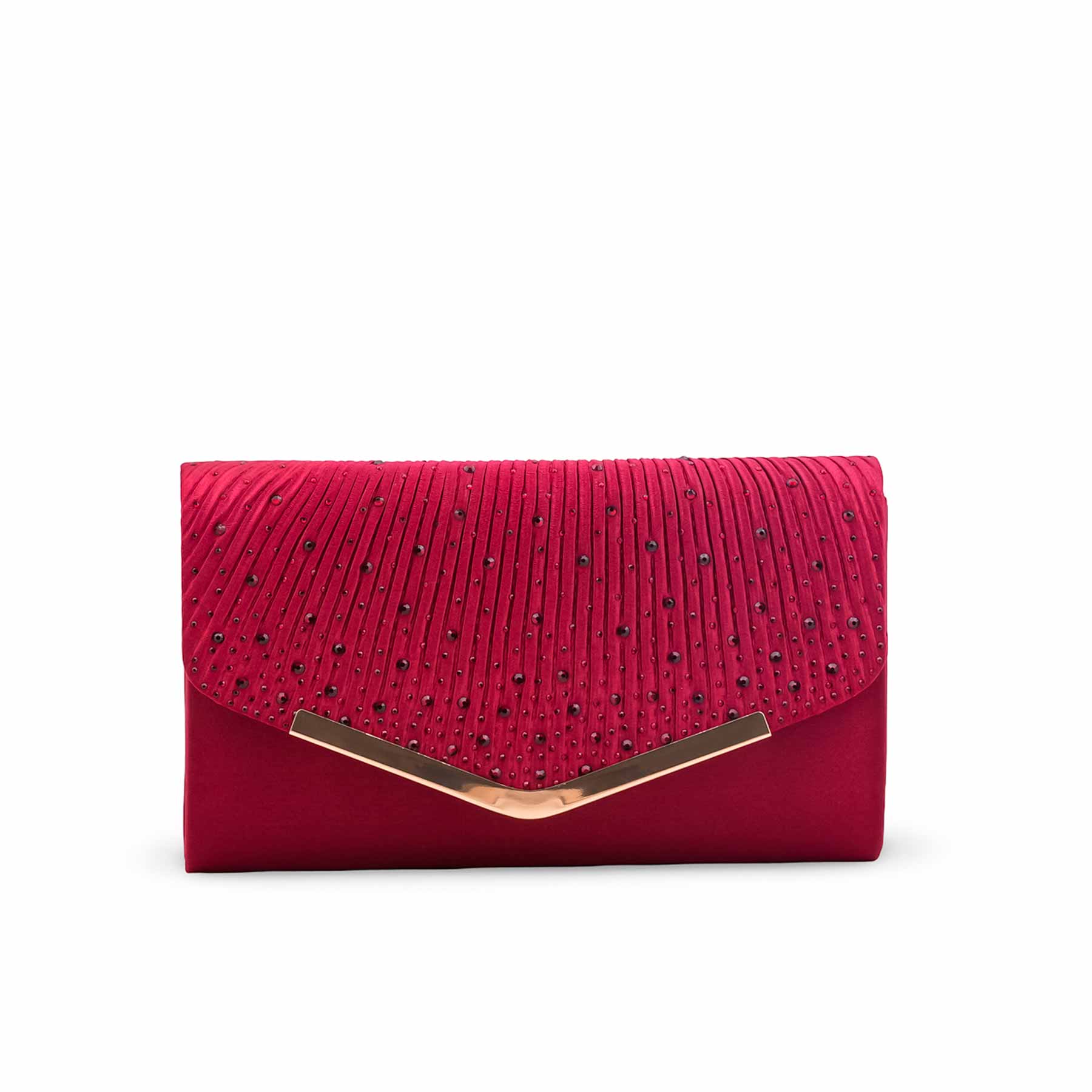 Maroon Formal Clutch For Women P24452 - Image 2