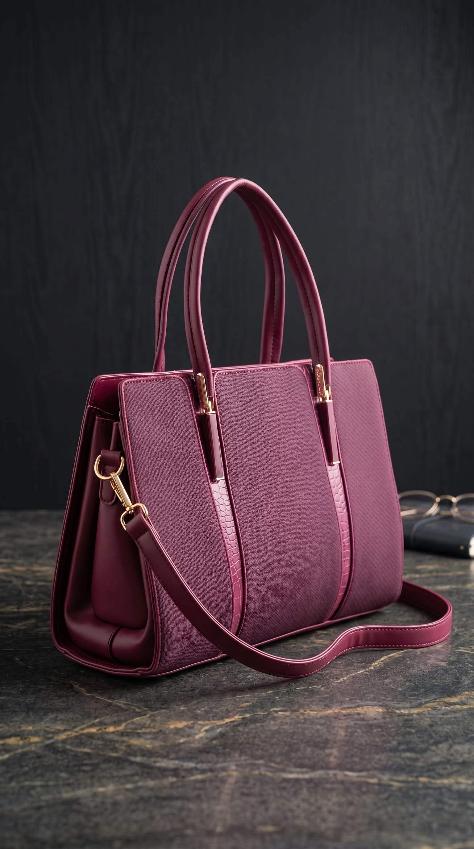 Maroon Formal Hand Bag For Ladies P36566
