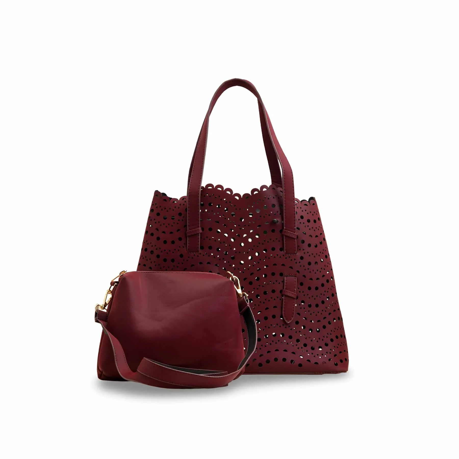 Maroon Formal Hand Bag For Ladies P55816 - Image 2