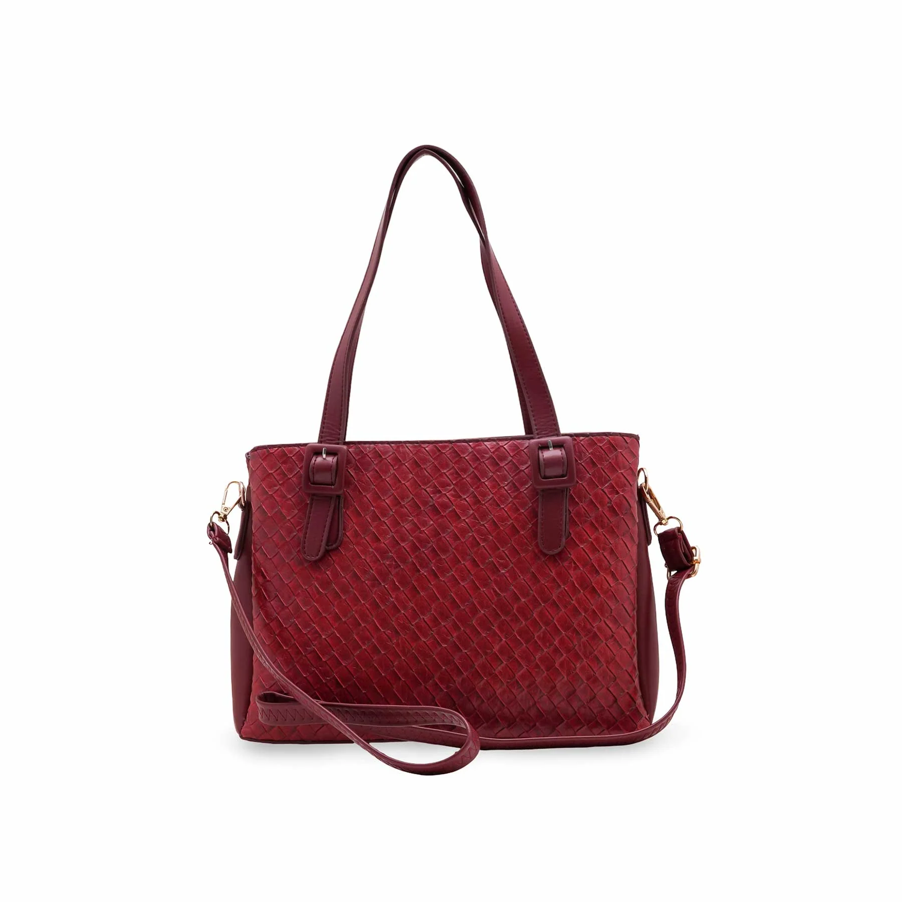 Maroon Formal Hand Bag For Women P55831 - Image 2